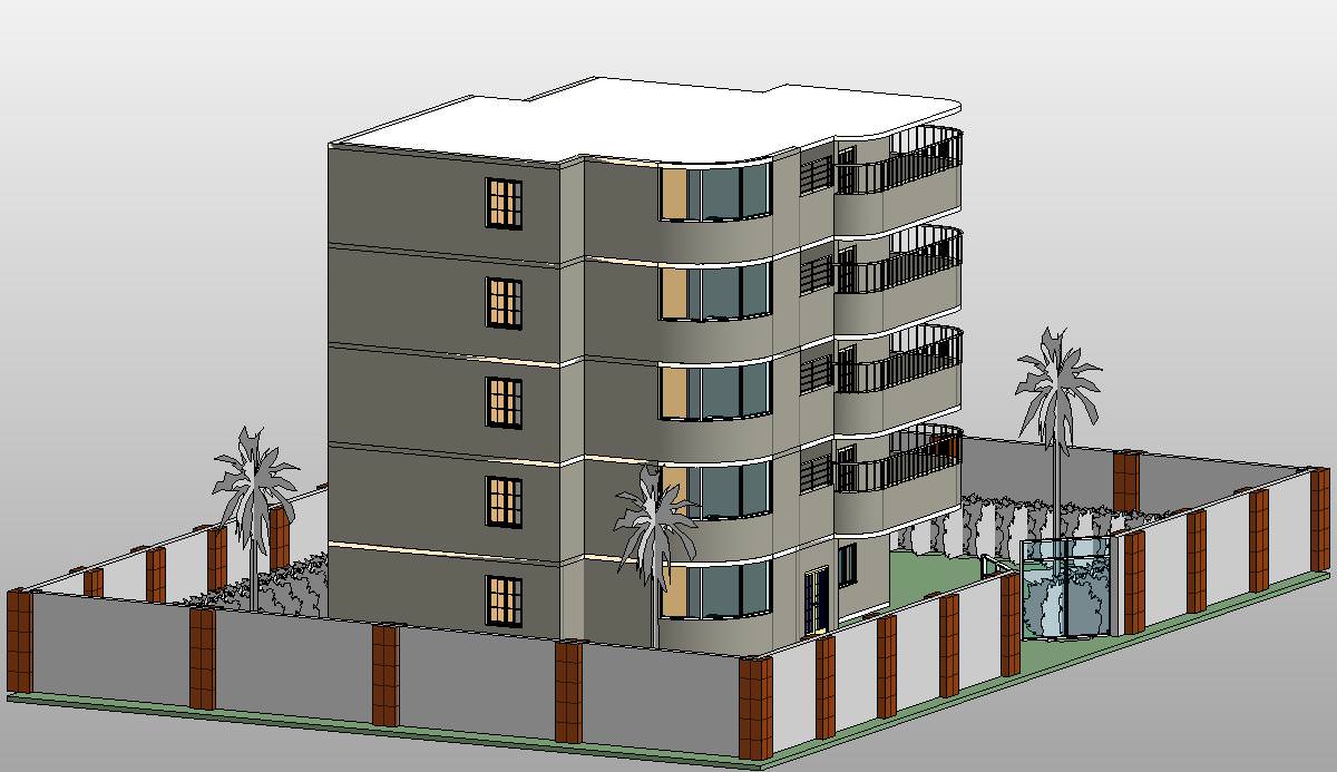 Resident Building 3D model 150m2 3D model_2