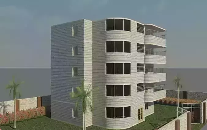 Resident Building 3D model 150m2 3D model