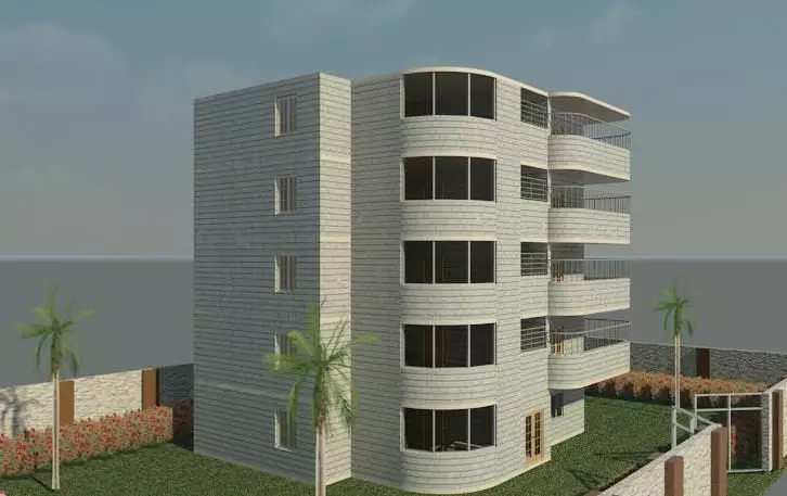 Resident Building 3D model 150m2 3D model_0