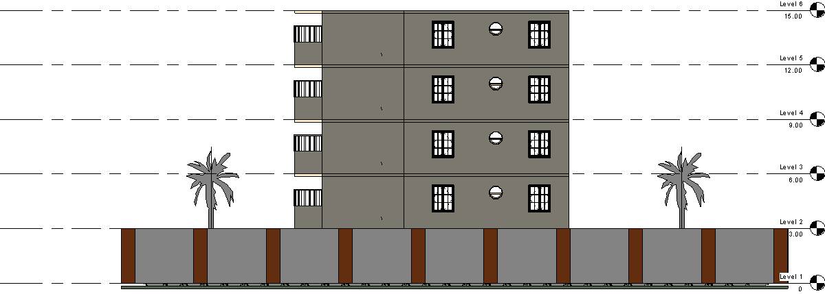 Resident Building 3D model 150m2 3D model_7