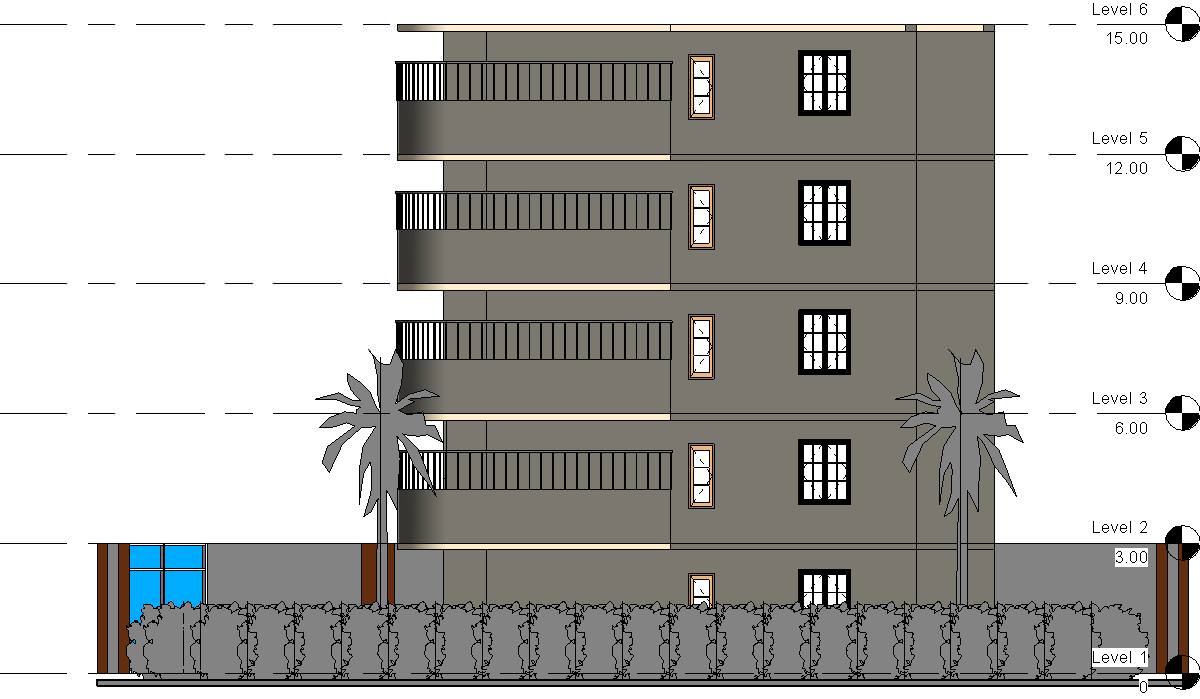Resident Building 3D model 150m2 3D model_6
