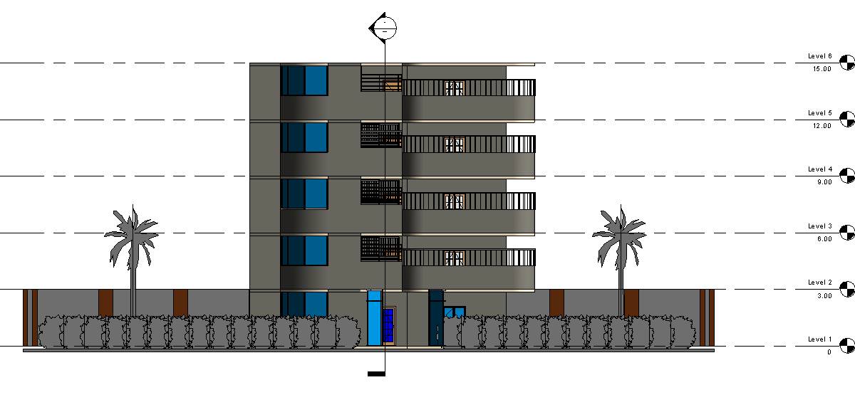 Resident Building 3D model 150m2 3D model_8