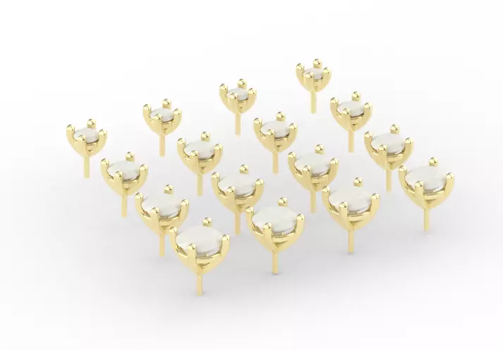 Pack of Prongs for jewelry design 3D print model_0