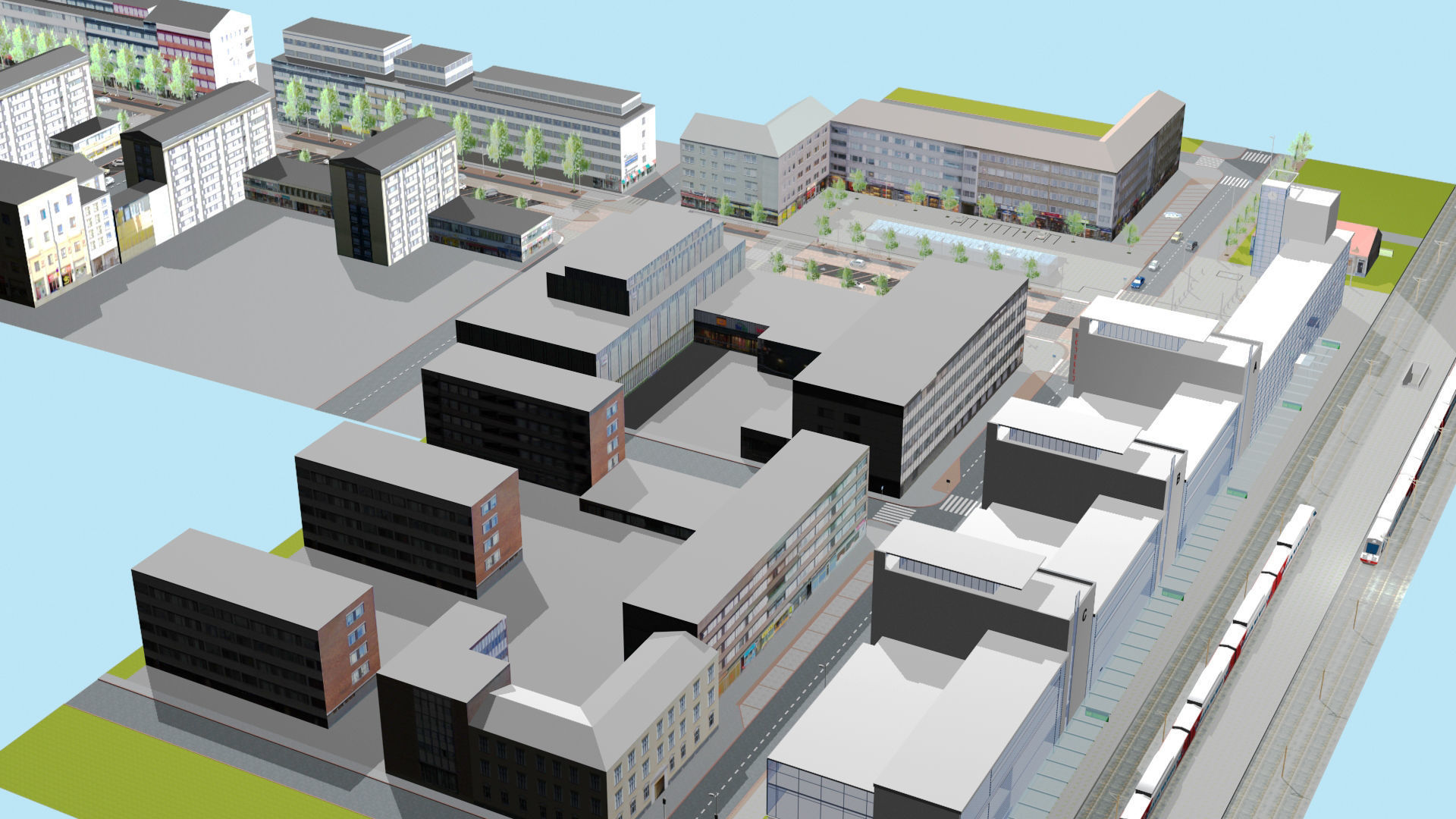 Railway Station PP Low-poly 3D model_3