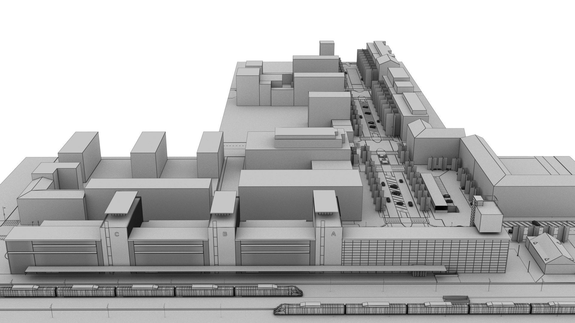 Railway Station PP Low-poly 3D model_26