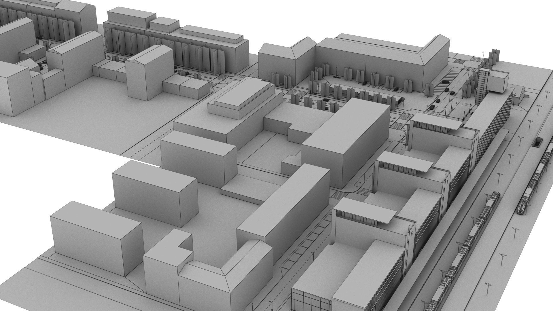 Railway Station PP Low-poly 3D model_27