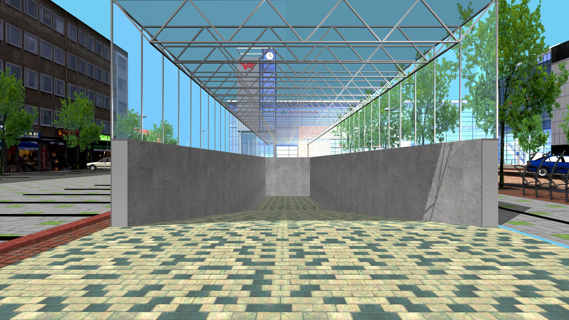 Railway Station PP Low-poly 3D model_19