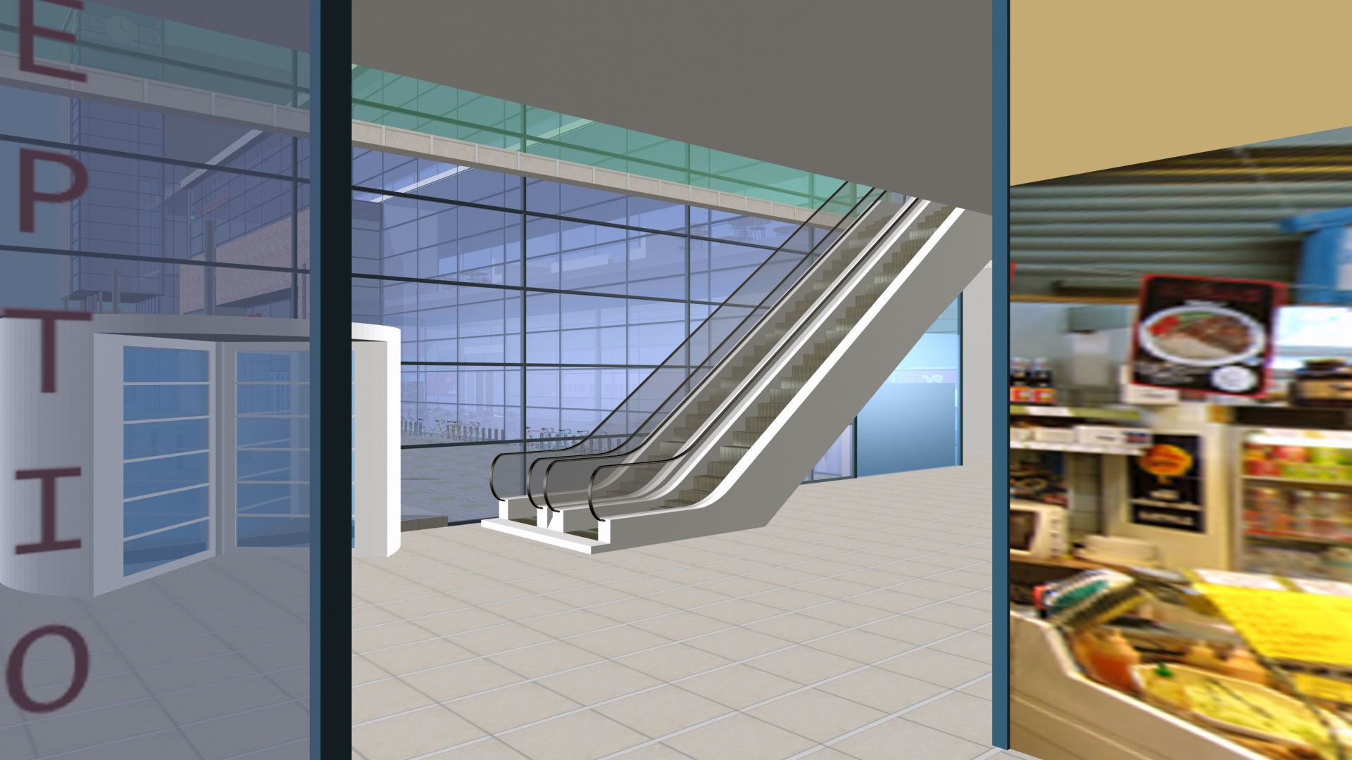 Railway Station PP Low-poly 3D model_16