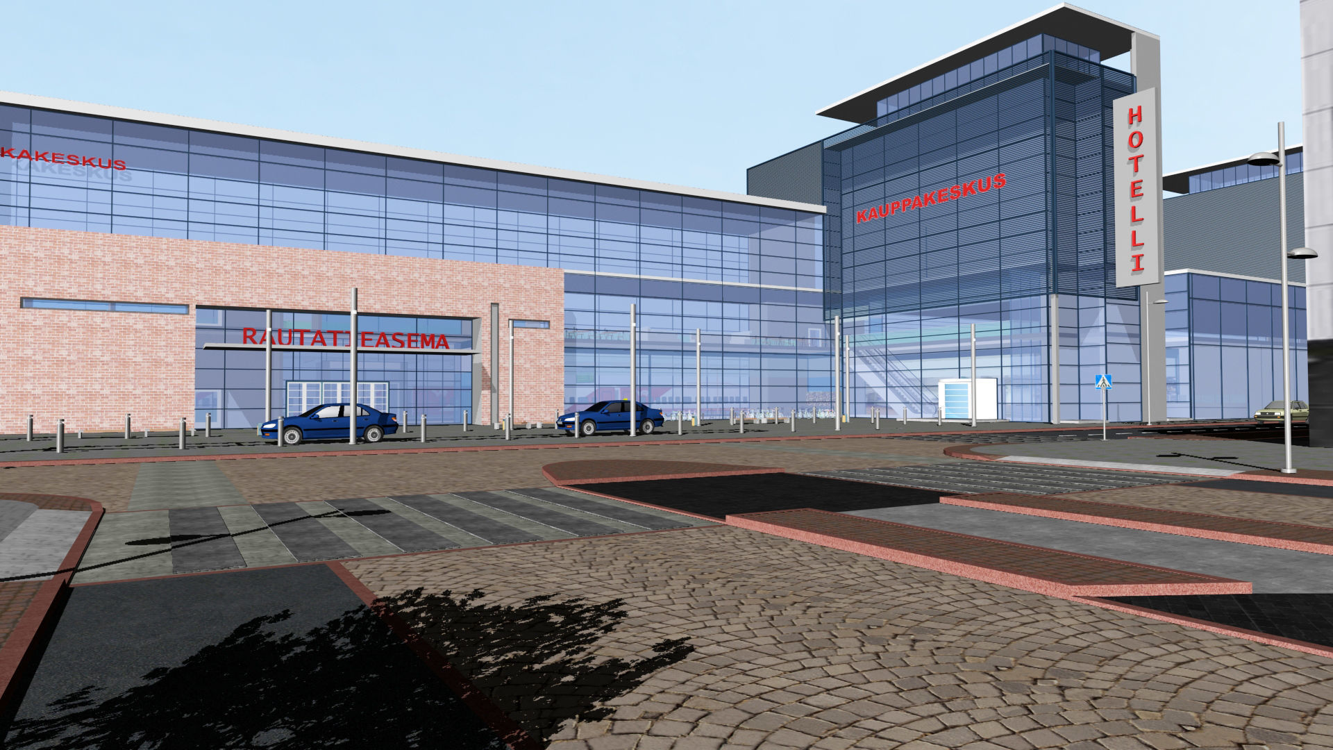 Railway Station PP Low-poly 3D model_10