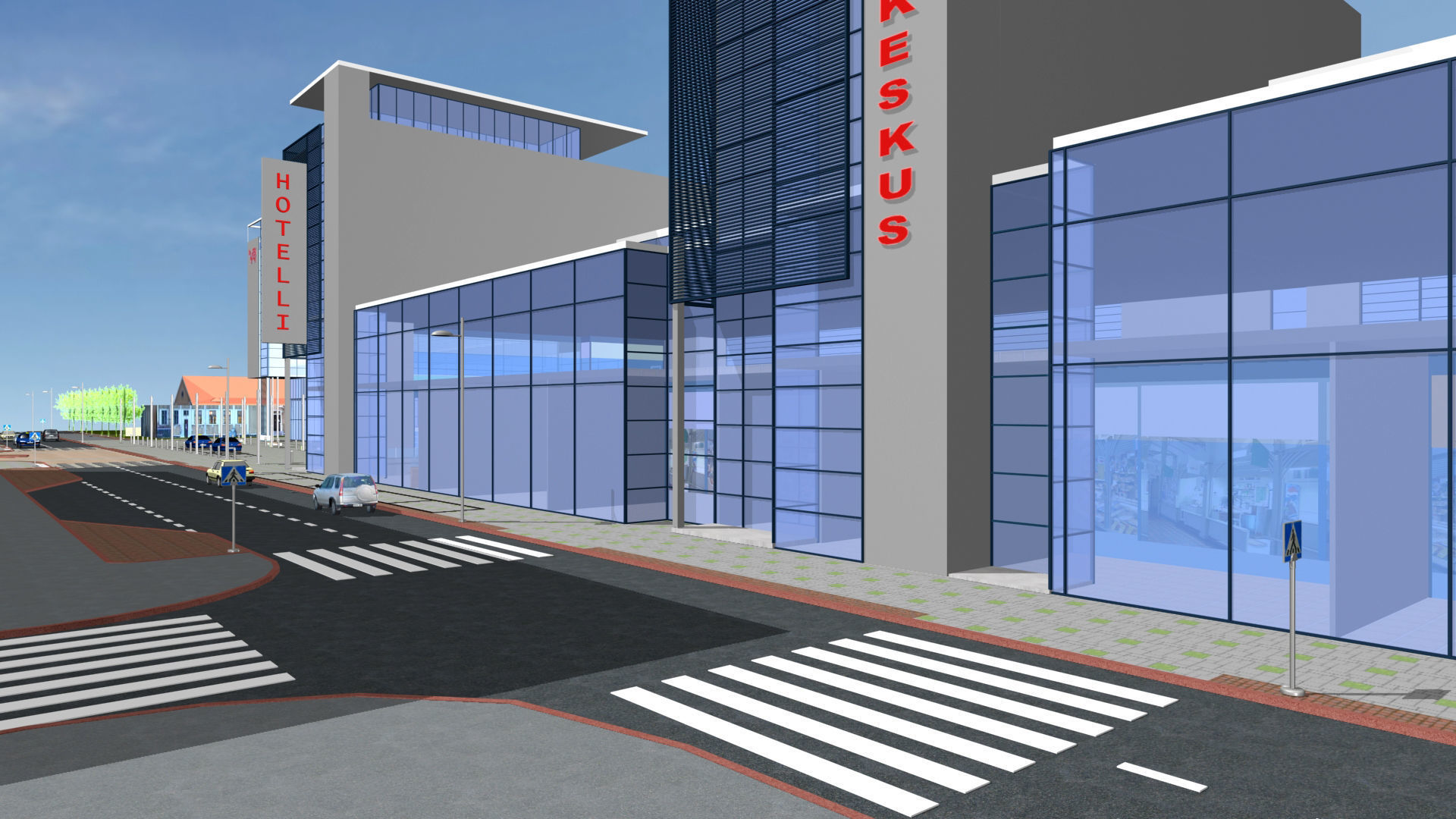 Railway Station PP Low-poly 3D model_5