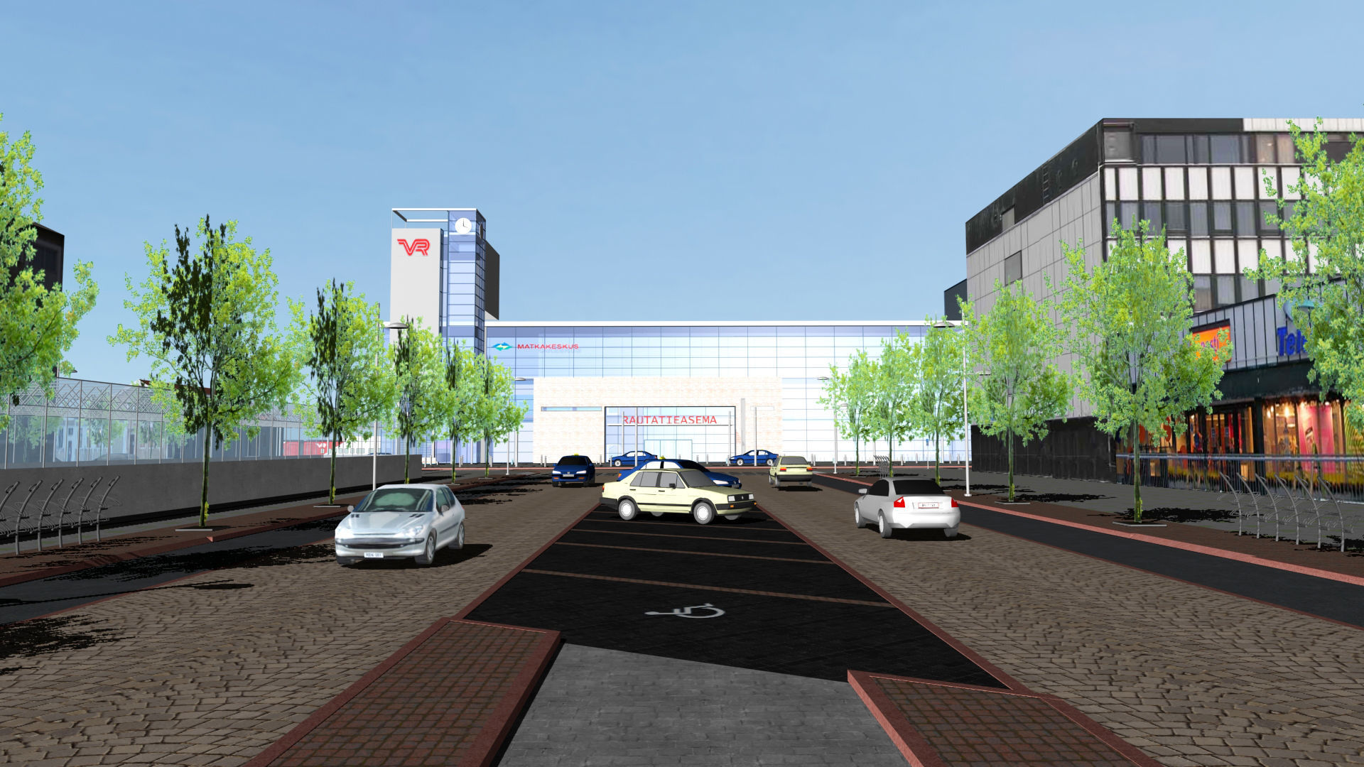 Railway Station PP Low-poly 3D model_9