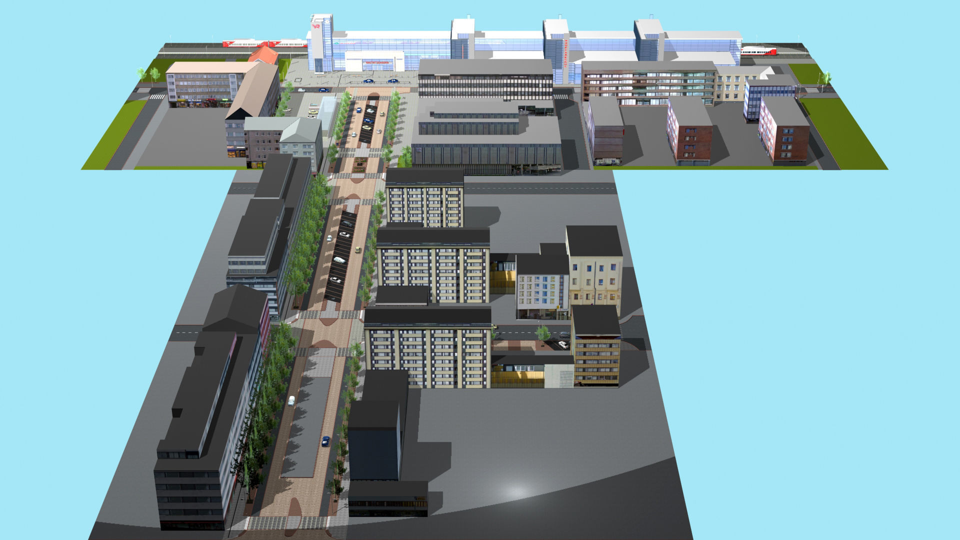 Railway Station PP Low-poly 3D model_4