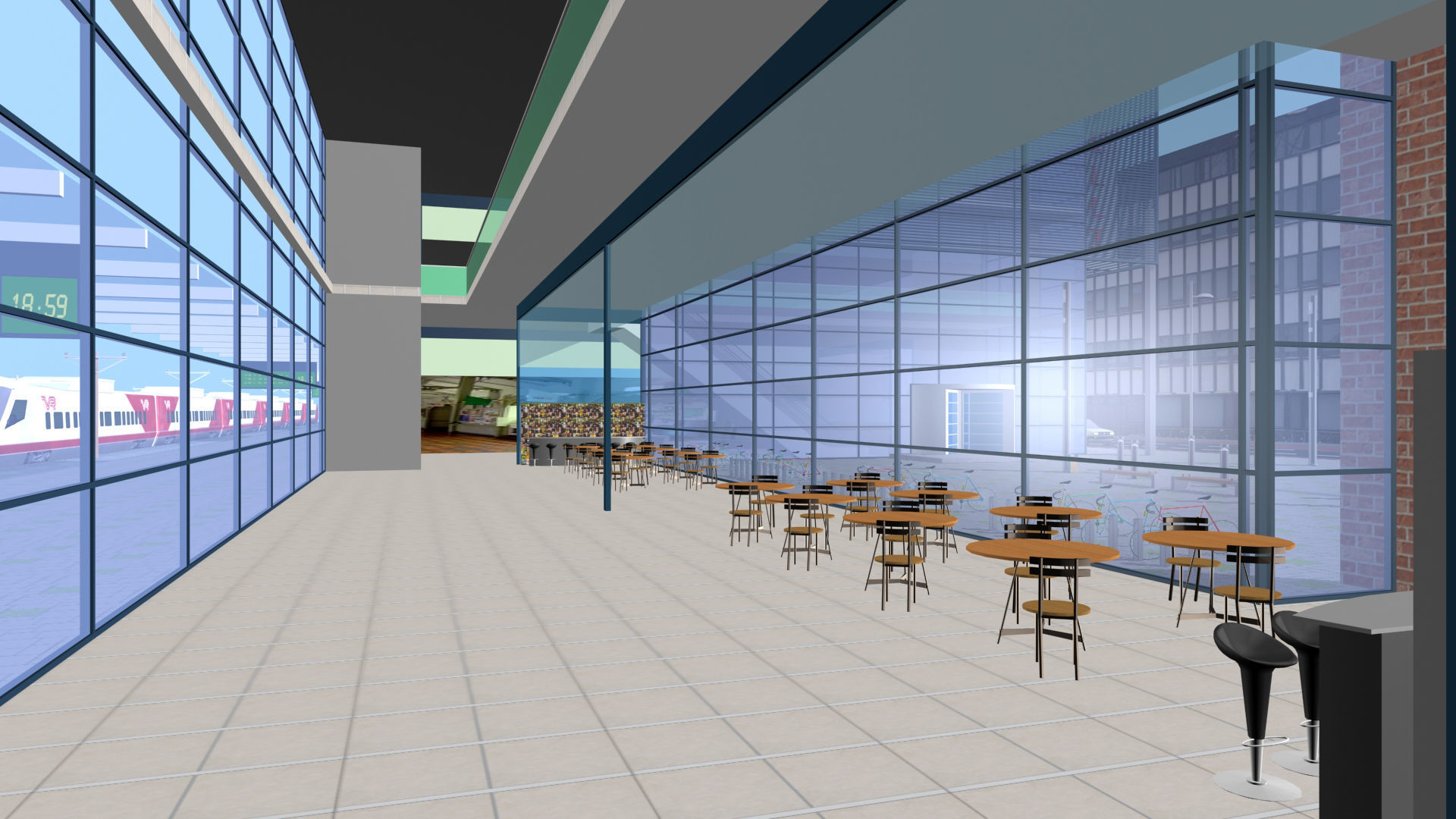 Railway Station PP Low-poly 3D model_15