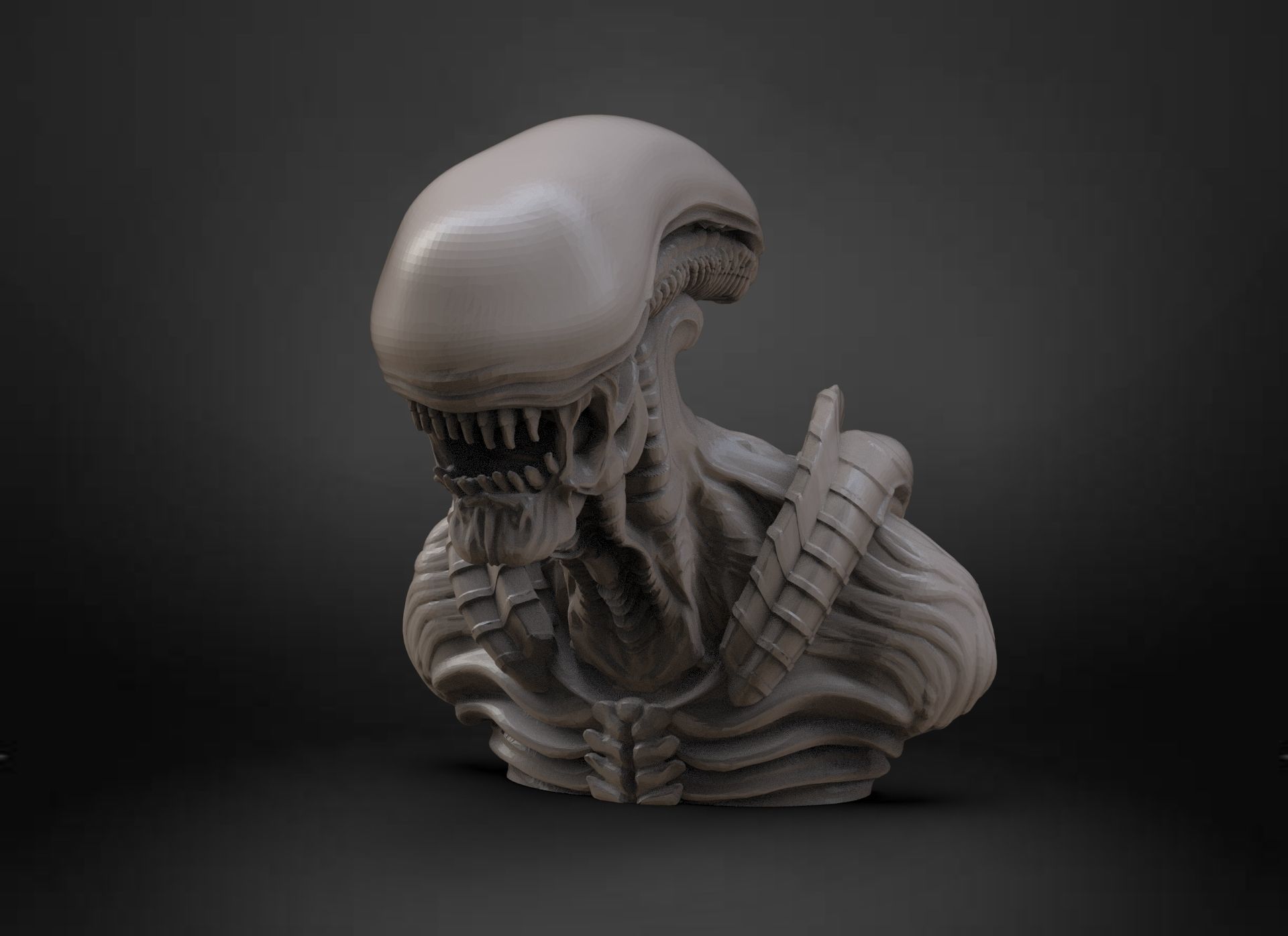 The Alien Bust 3D print model_1