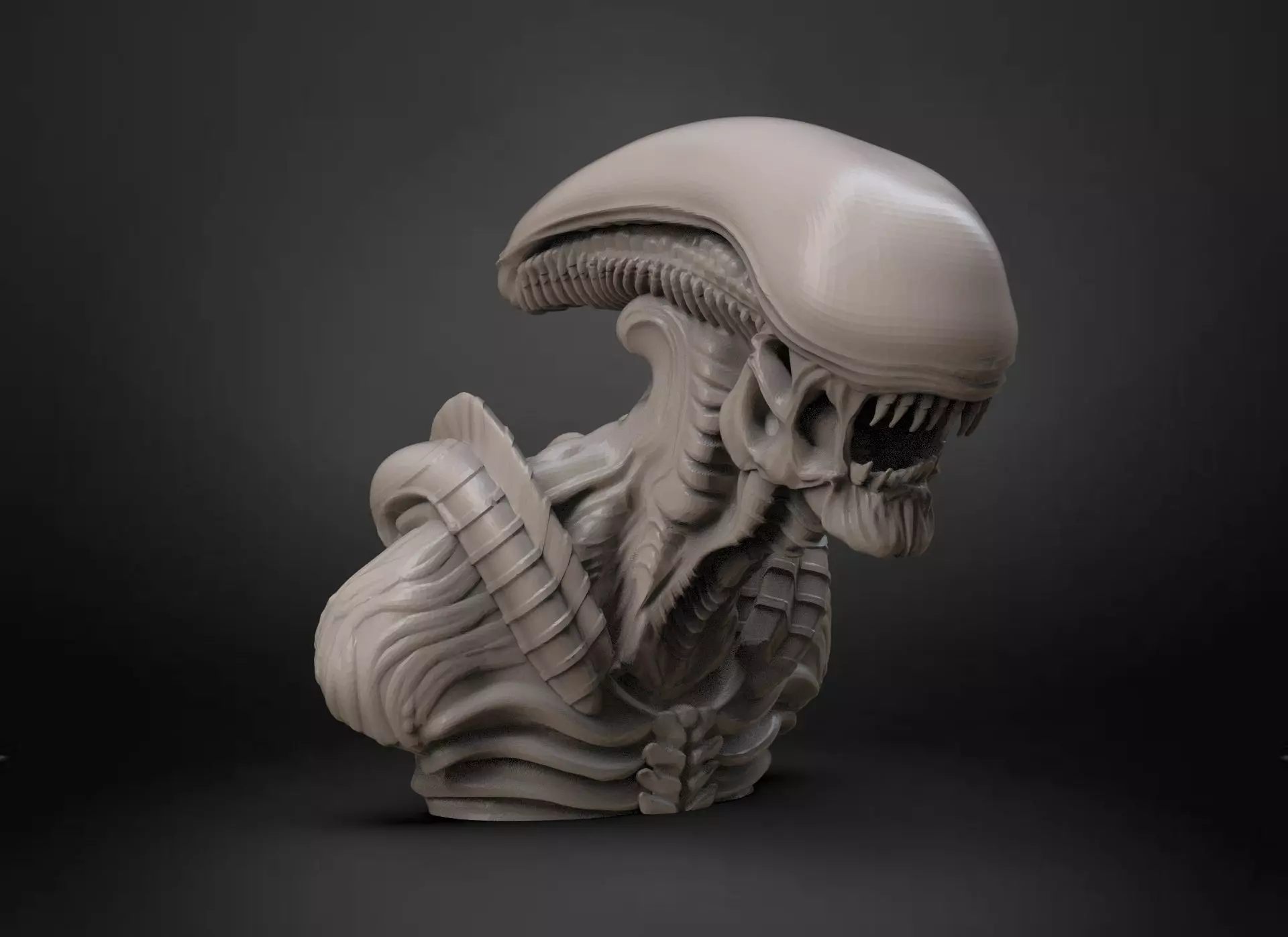The Alien Bust 3D print model_0