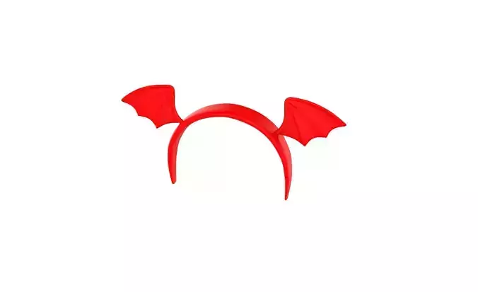 Prop56 Bat Wing Red Headband Low-poly 3D model