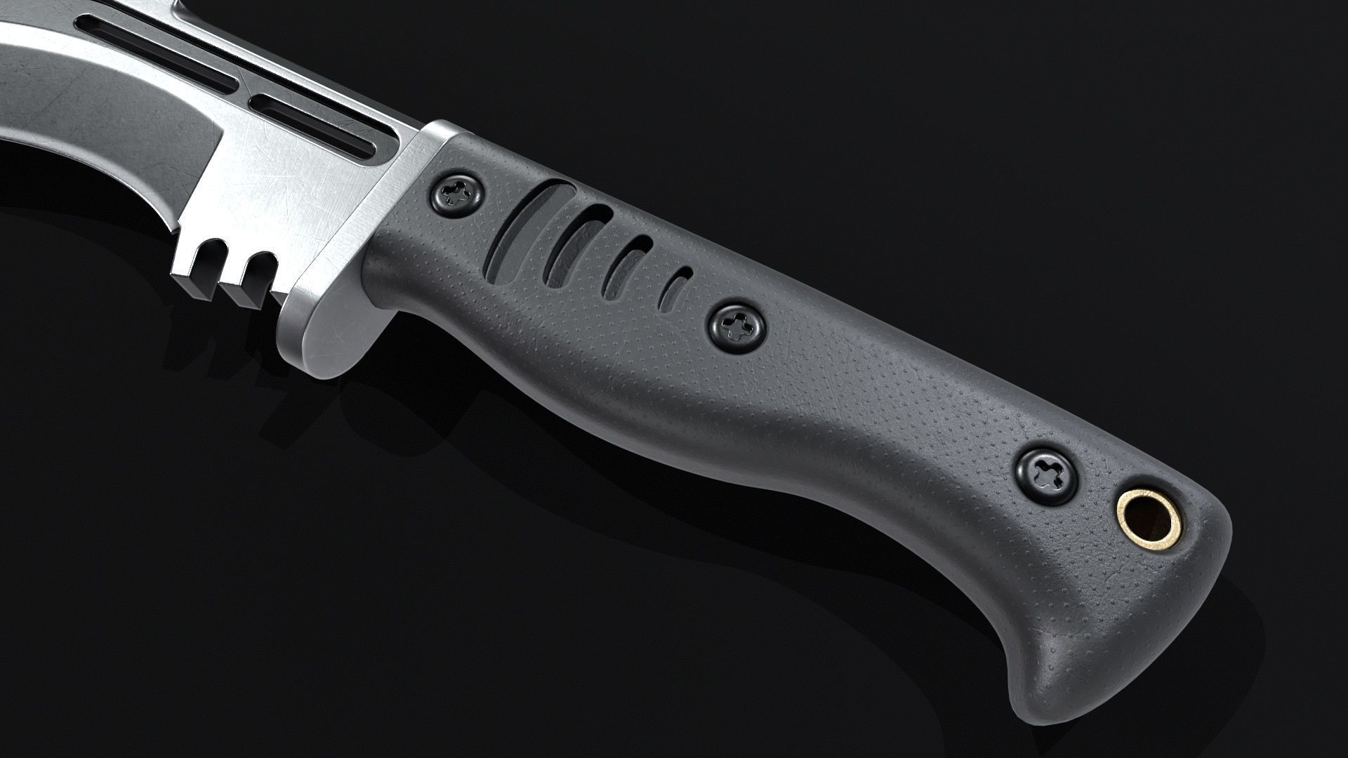 M48-kurki-Knife Low-poly 3D model_5