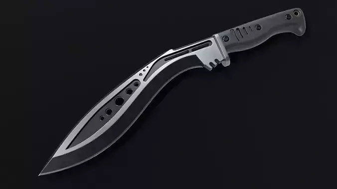 M48-kurki-Knife Low-poly 3D model