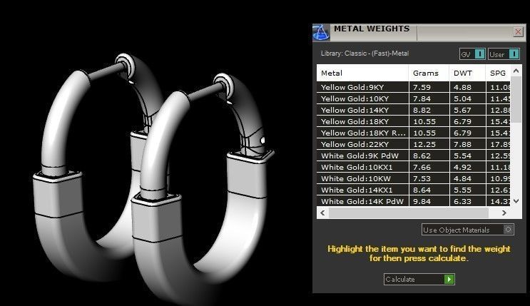 Tiffany lock earrings 03 3D print model_6