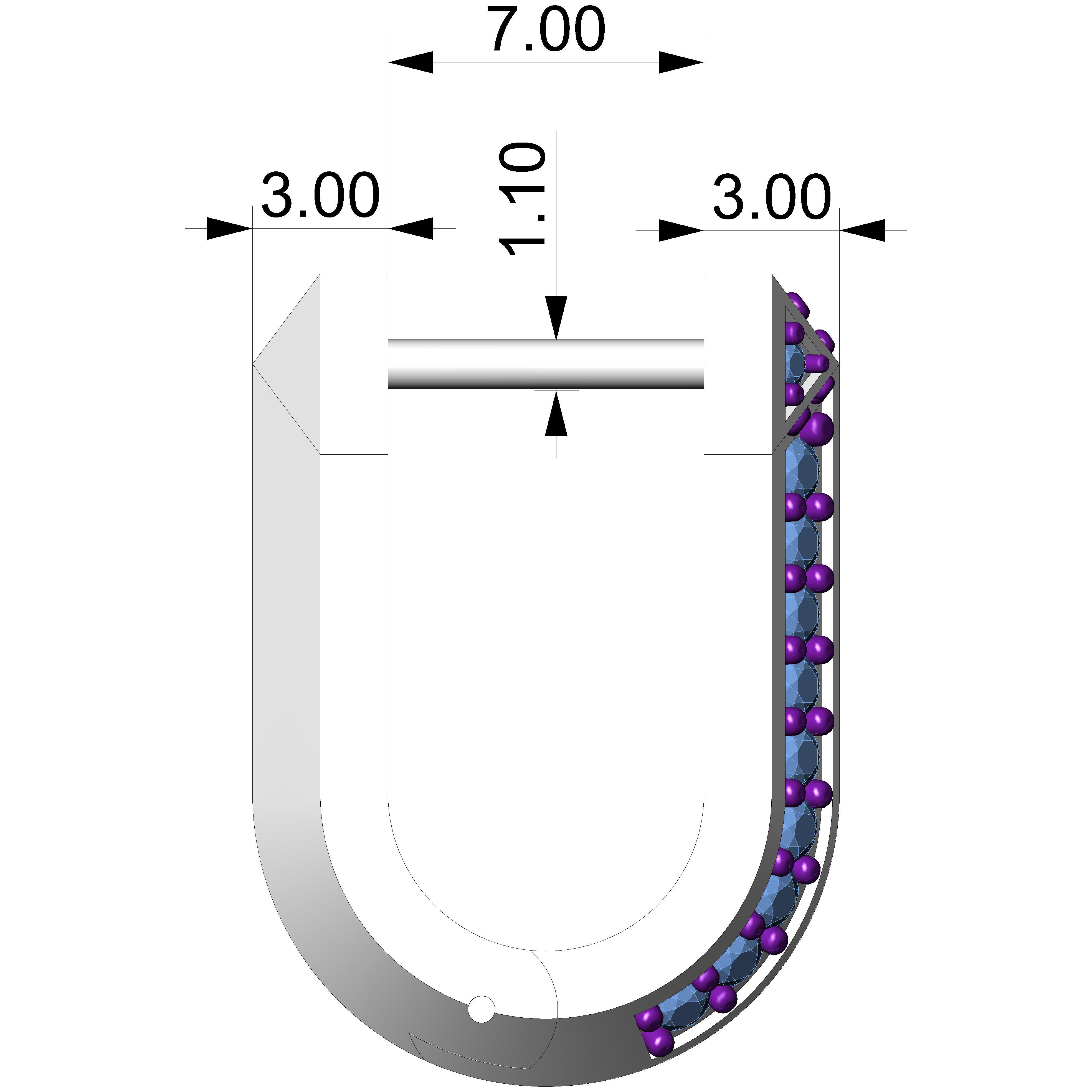 Tiffany T1 earrings  3D print model_6
