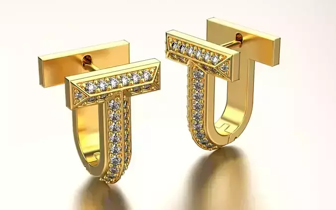 Tiffany T1 earrings  3D print model