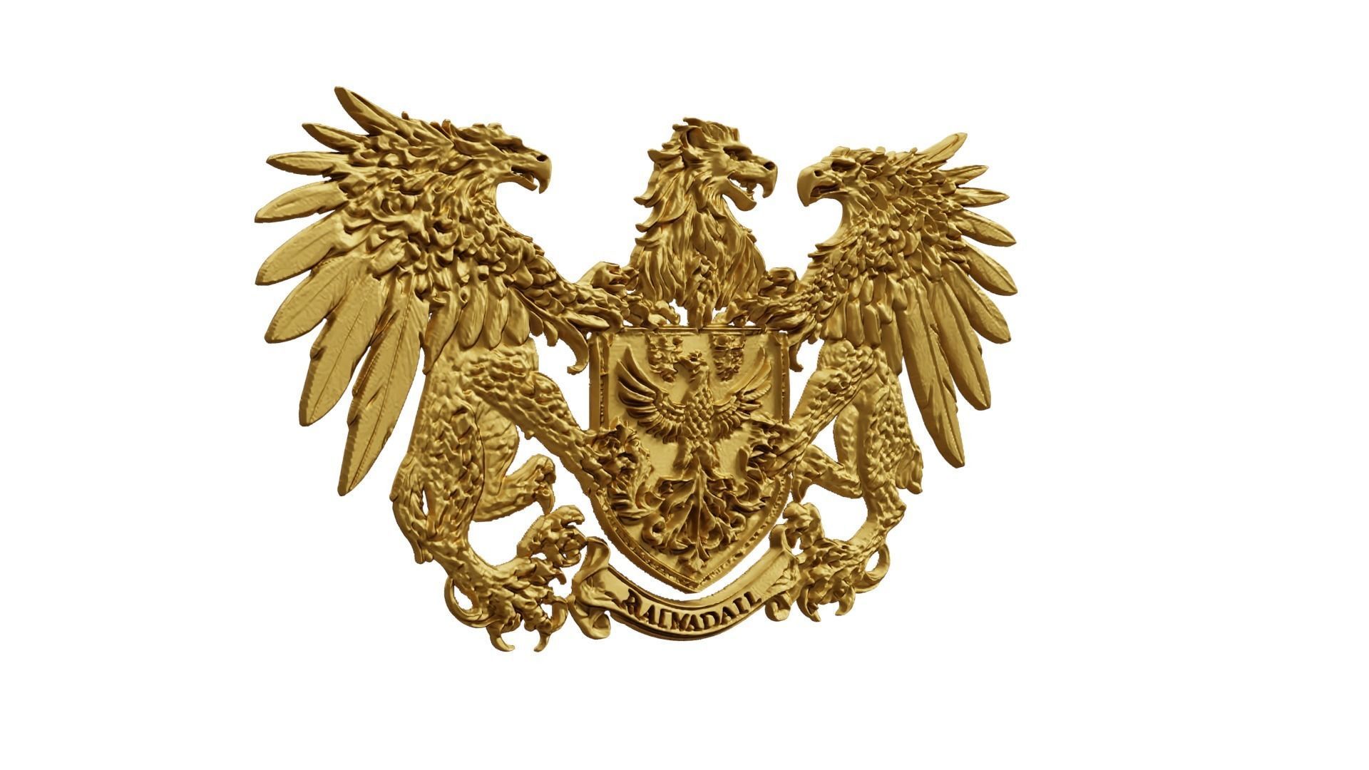 Coat of arms decorative - 01 3D print model_1