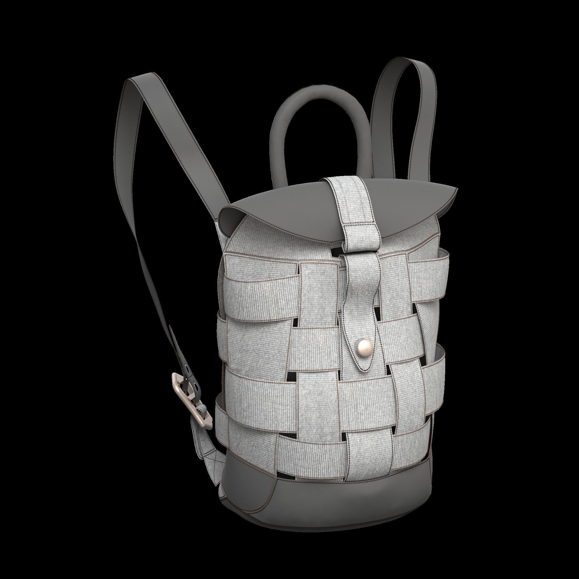 35 DIFFERENT TYPE OF BAGS BACKPACK BRIEFCASE PURSE Low-poly 3D model_27