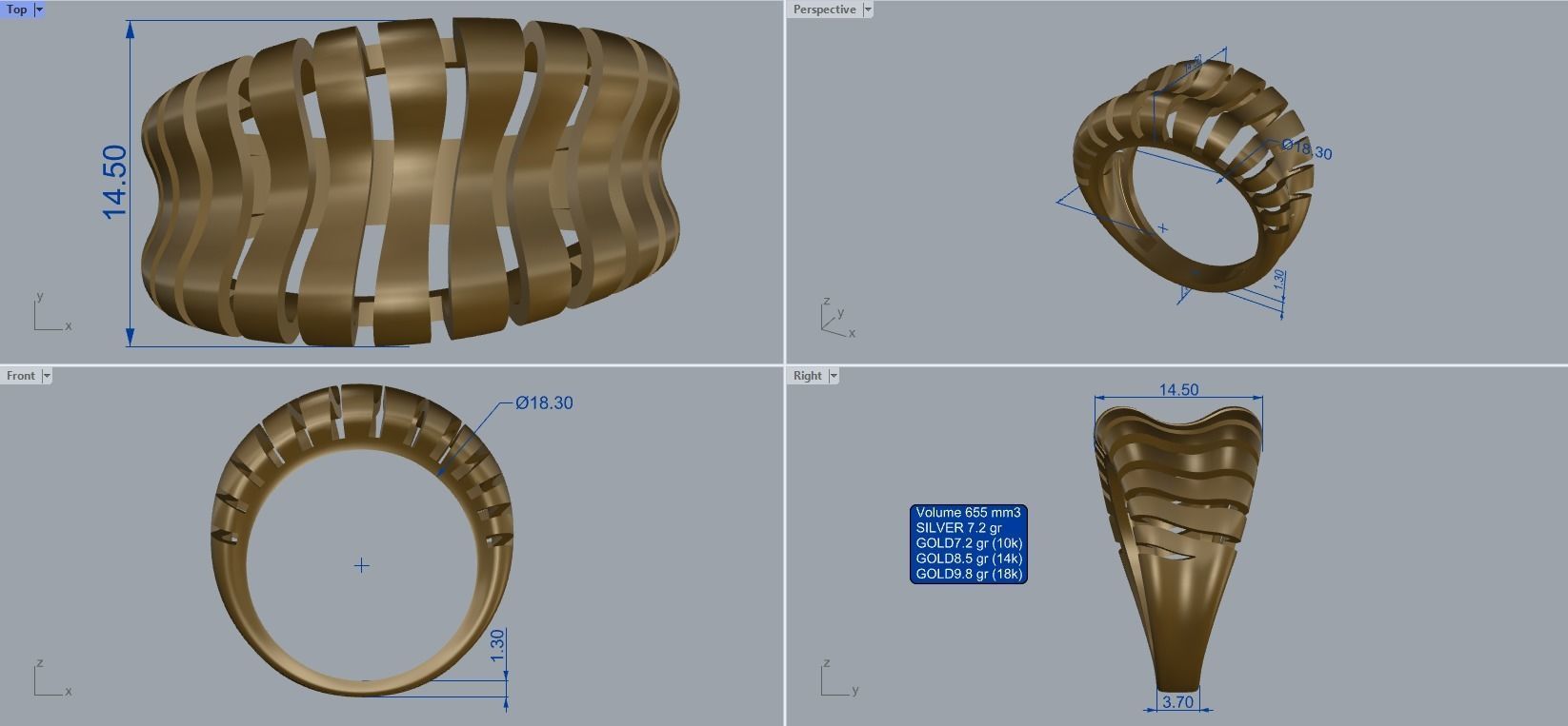 R 016 Ring Easy Weaves Free 3D print model_13