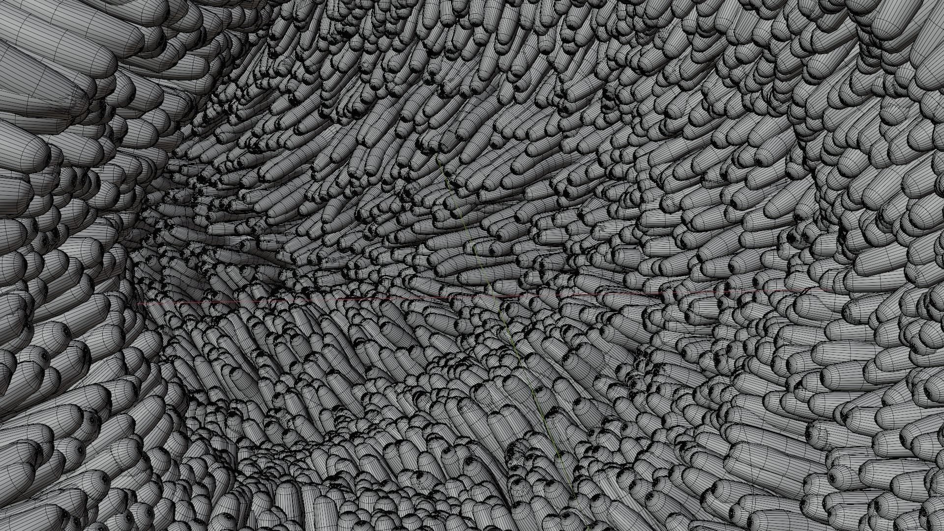 Intestinal villi Low-poly 3D model_7