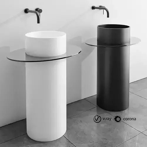 freestanding washbasin by rexa 3D model