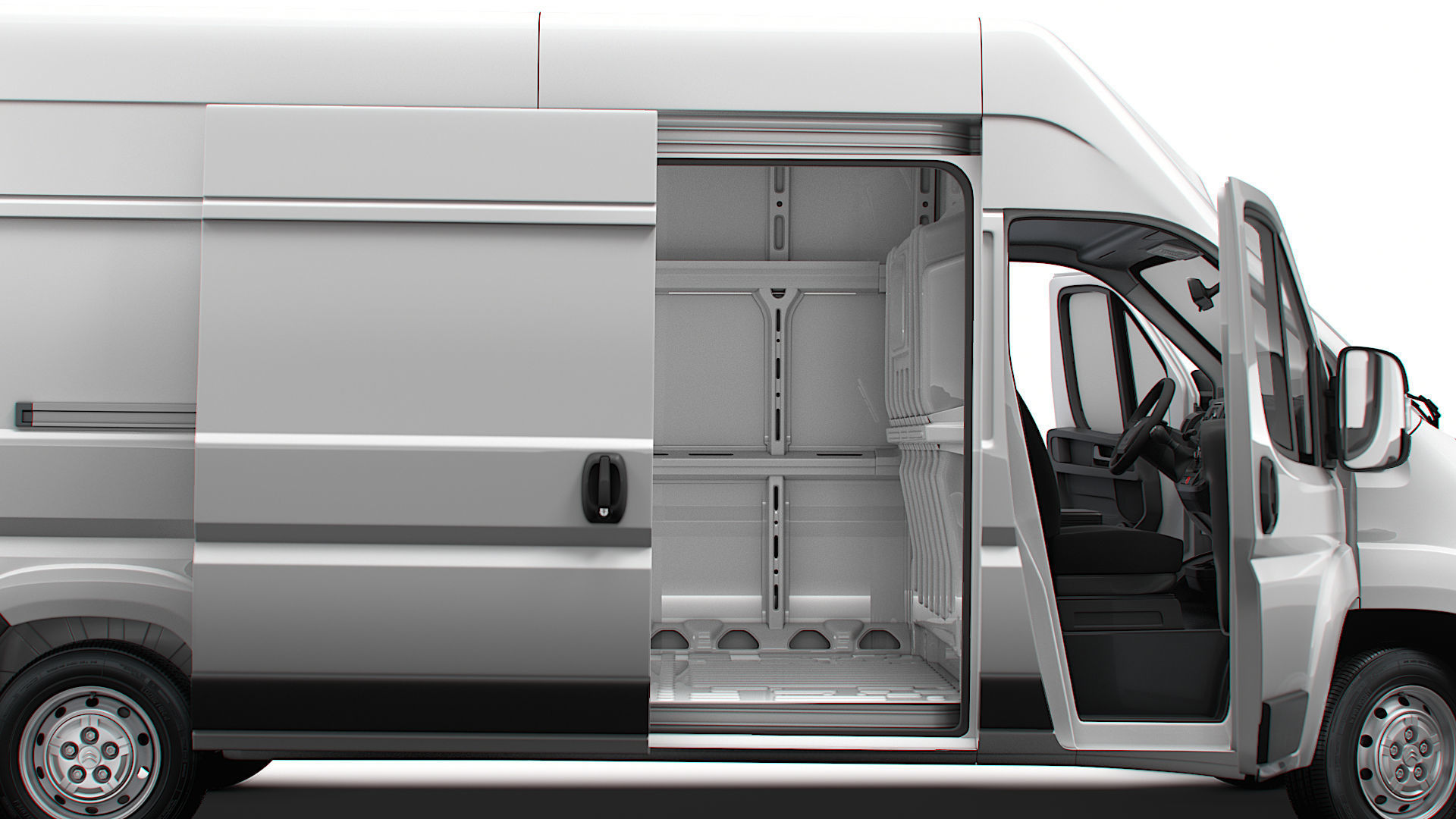 Citroen Jumper Van L3H3 HQ Interior 2023 3D model_1