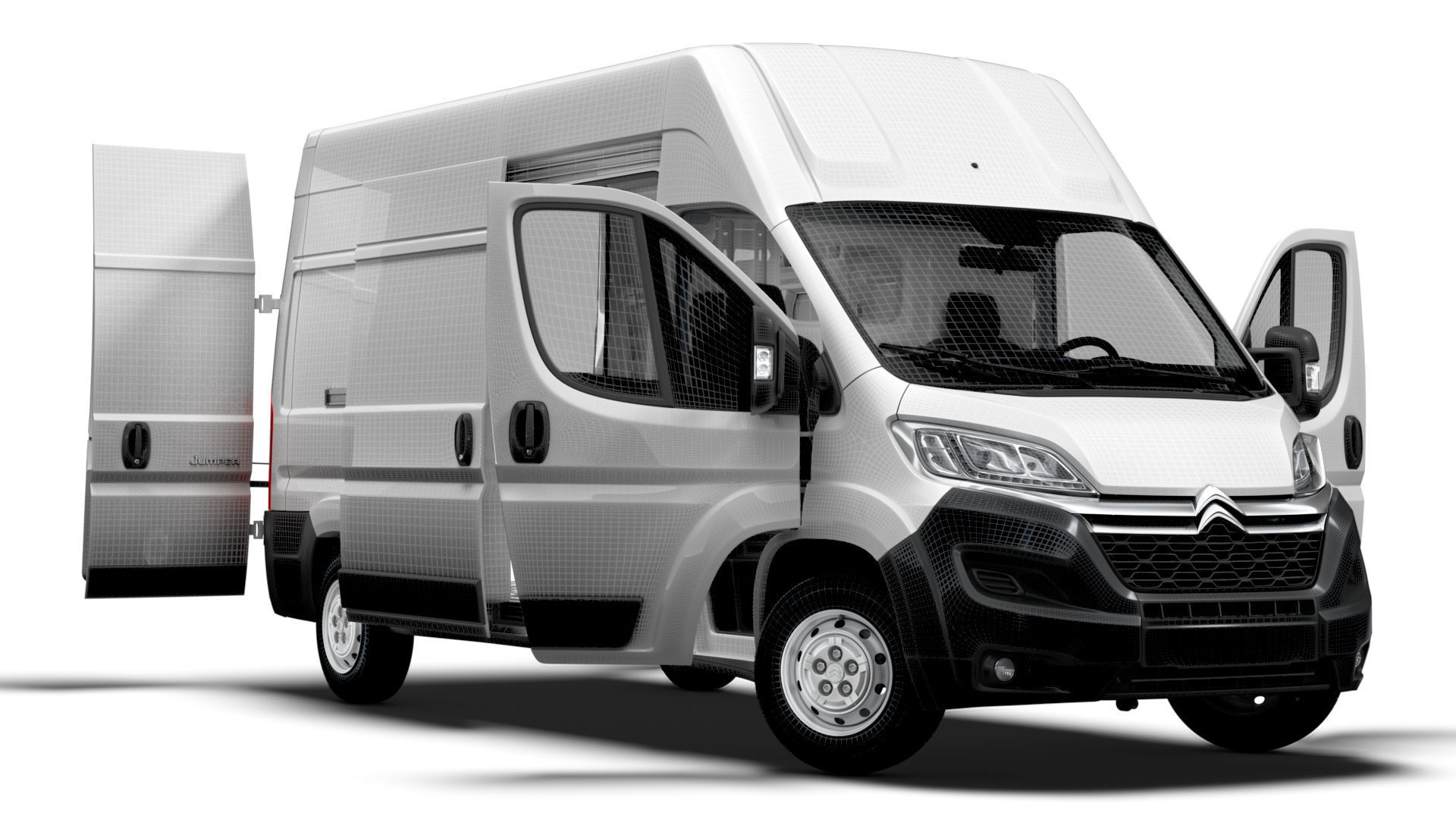 Citroen Jumper Van L3H3 HQ Interior 2023 3D model_13