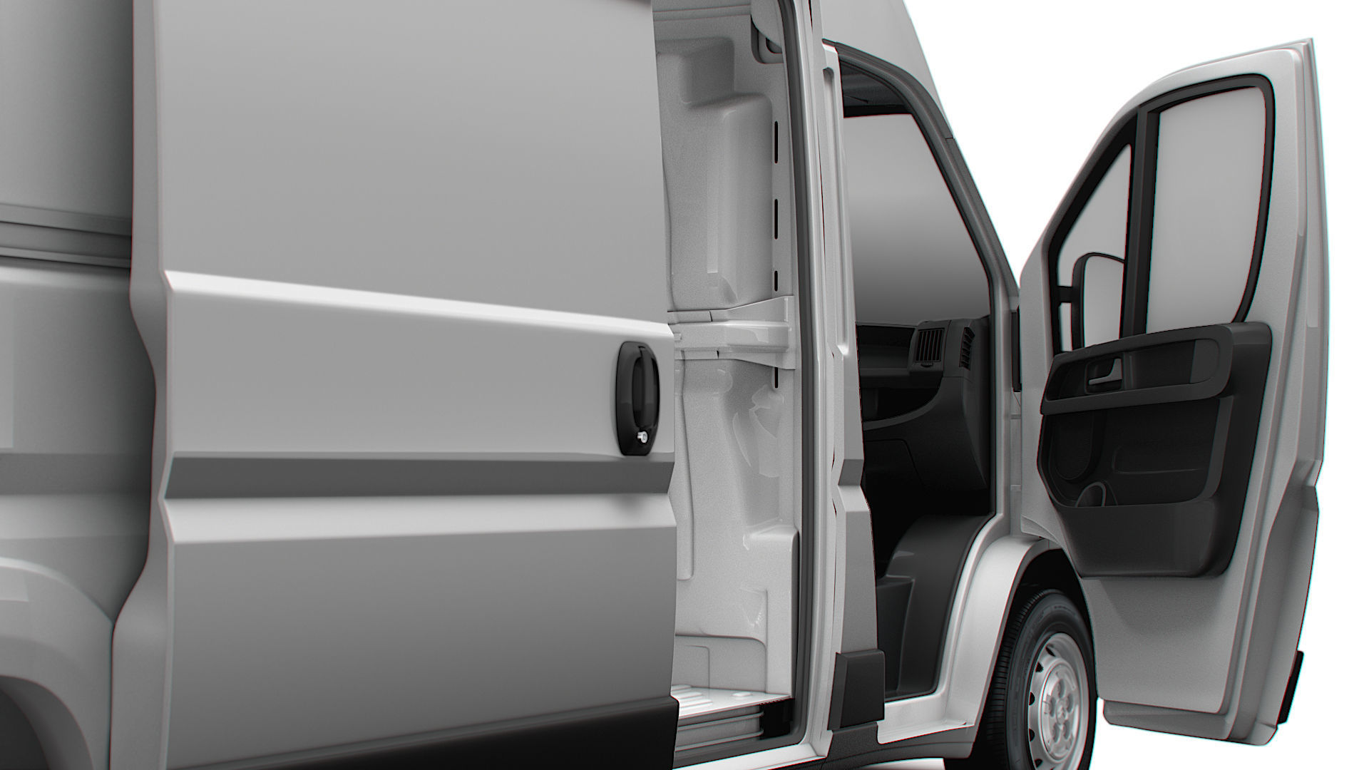 Citroen Jumper Van L3H3 HQ Interior 2023 3D model_10