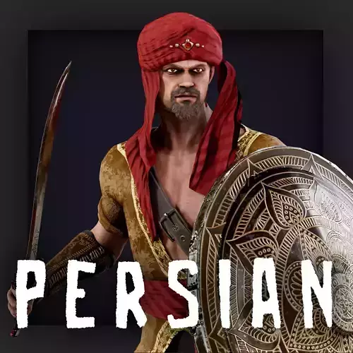 PERSIAN 4  Low-poly 3D model