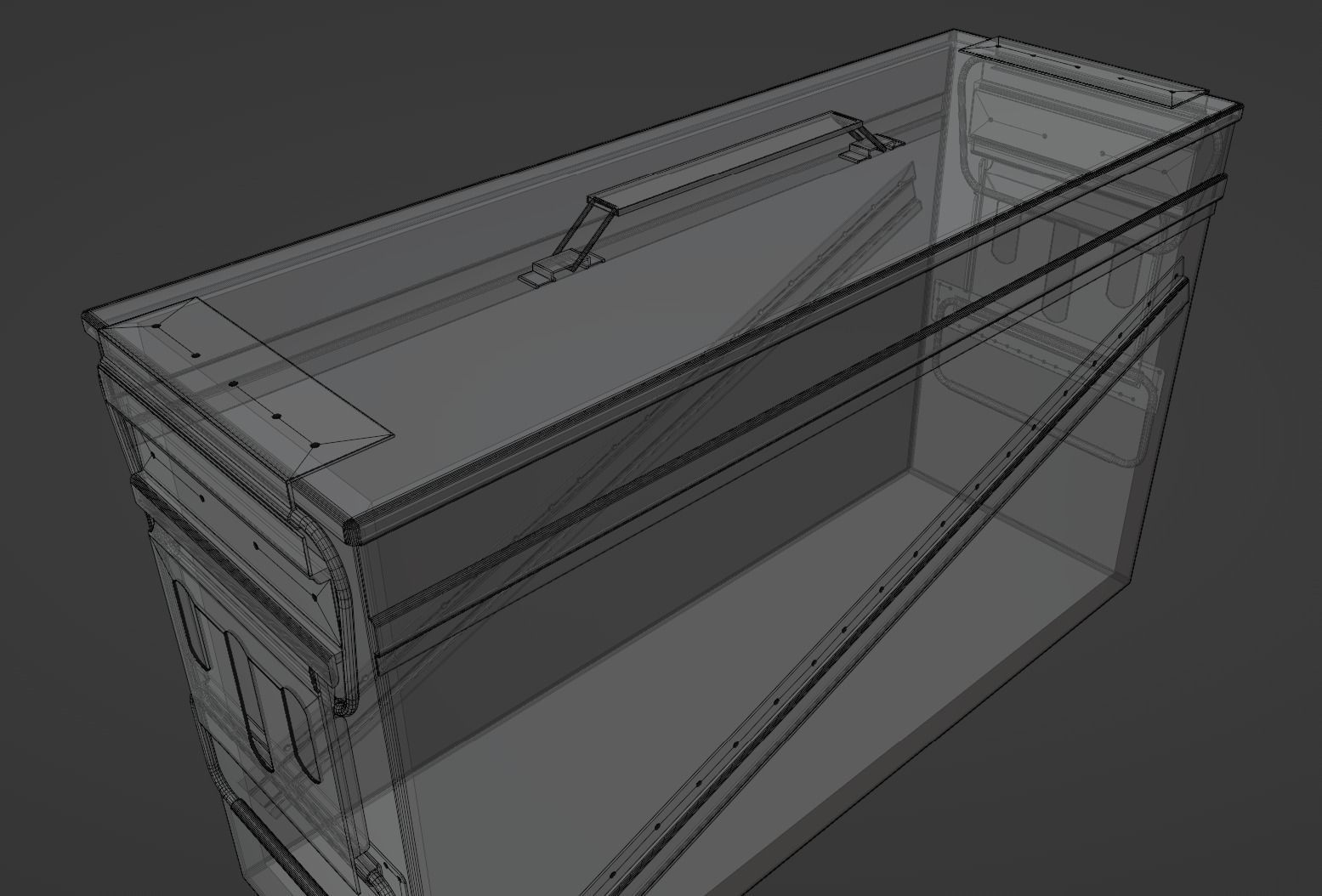 3D Realistic Ammo Box Damaged-Rusty 3D model_9