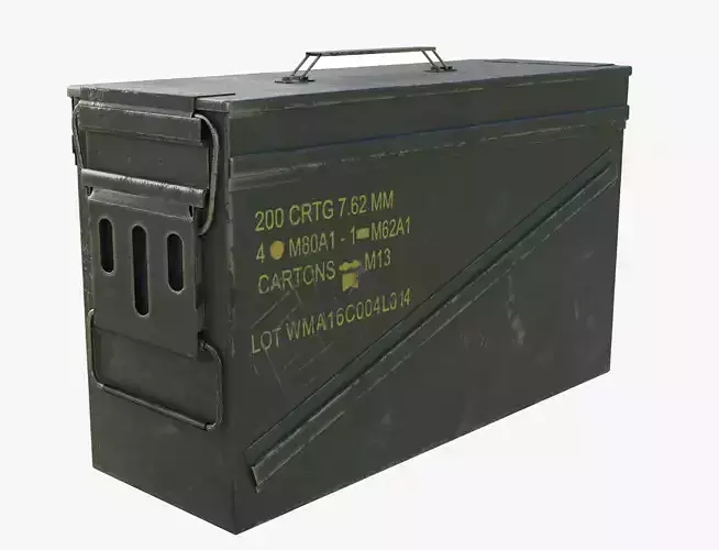 3D Realistic Ammo Box Damaged-Rusty