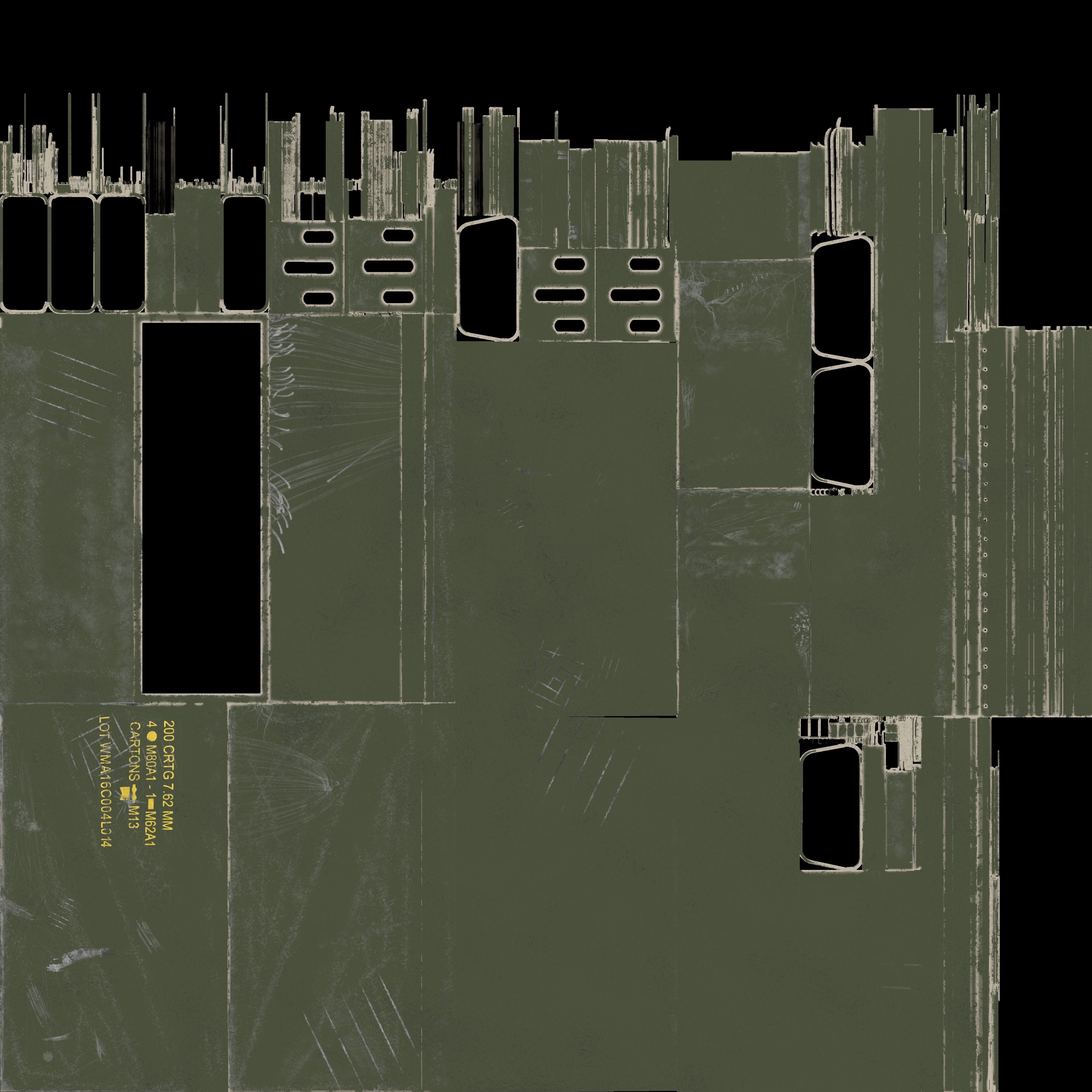 3D Realistic Ammo Box Damaged-Rusty 3D model_14