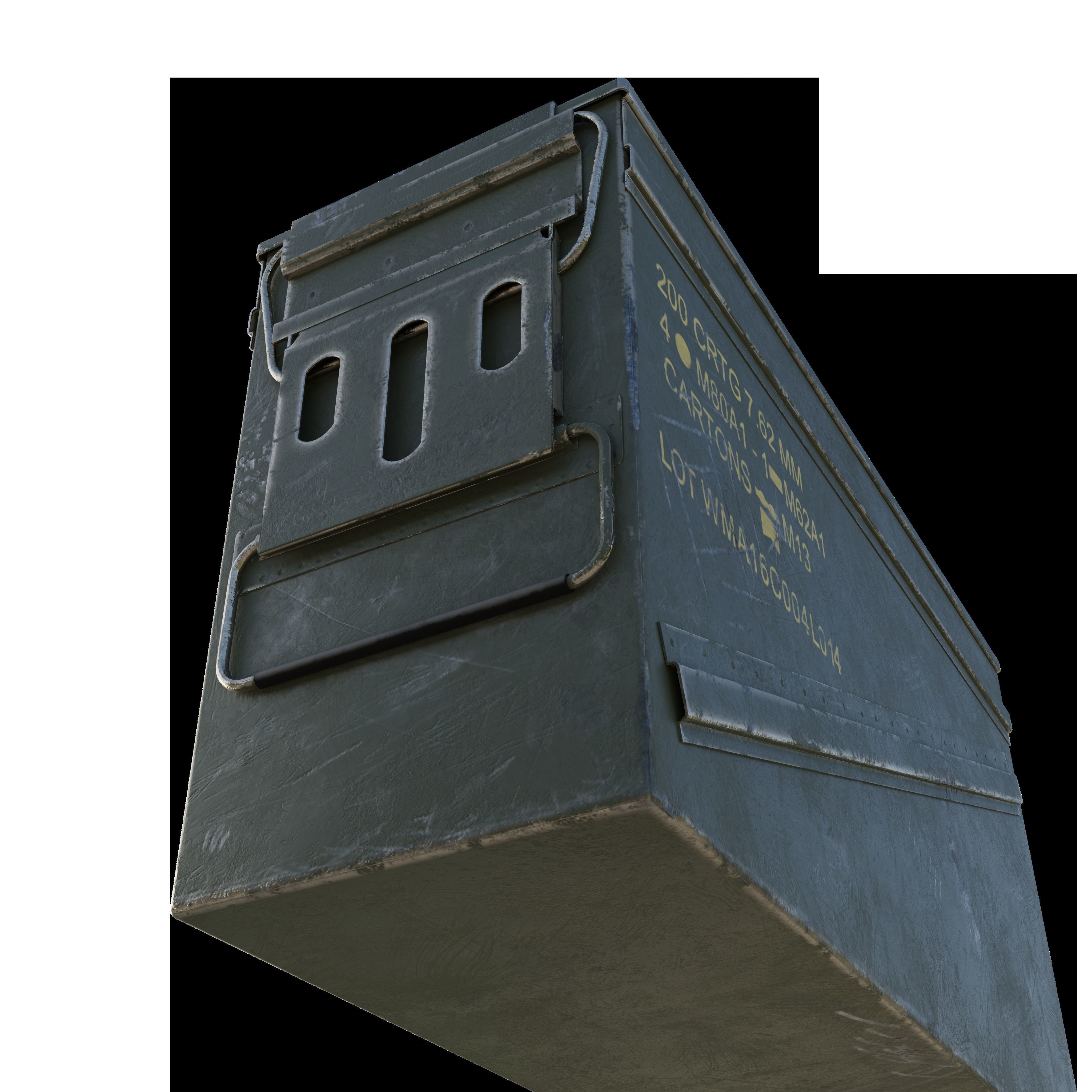 3D Realistic Ammo Box Damaged-Rusty 3D model_5
