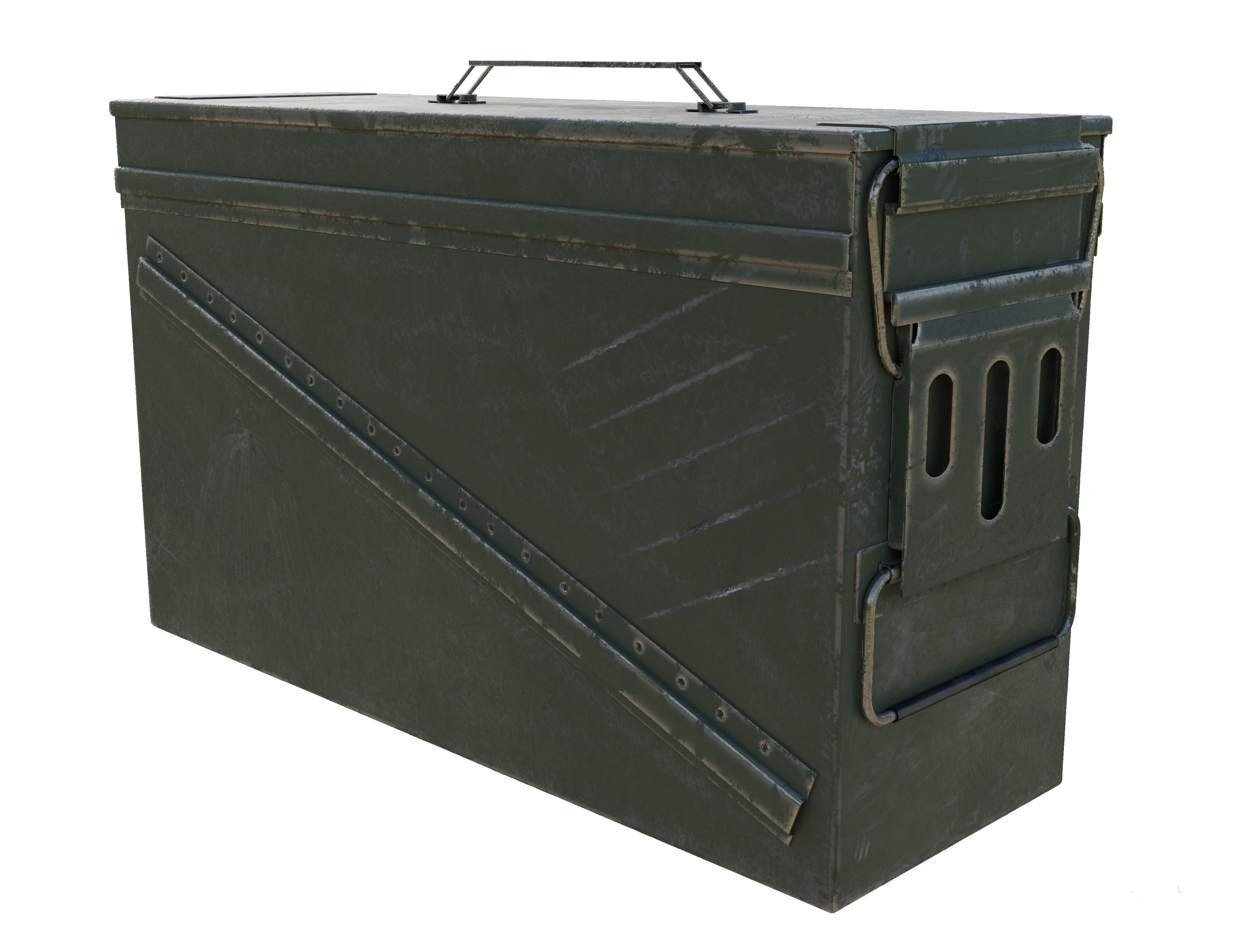 3D Realistic Ammo Box Damaged-Rusty 3D model_1