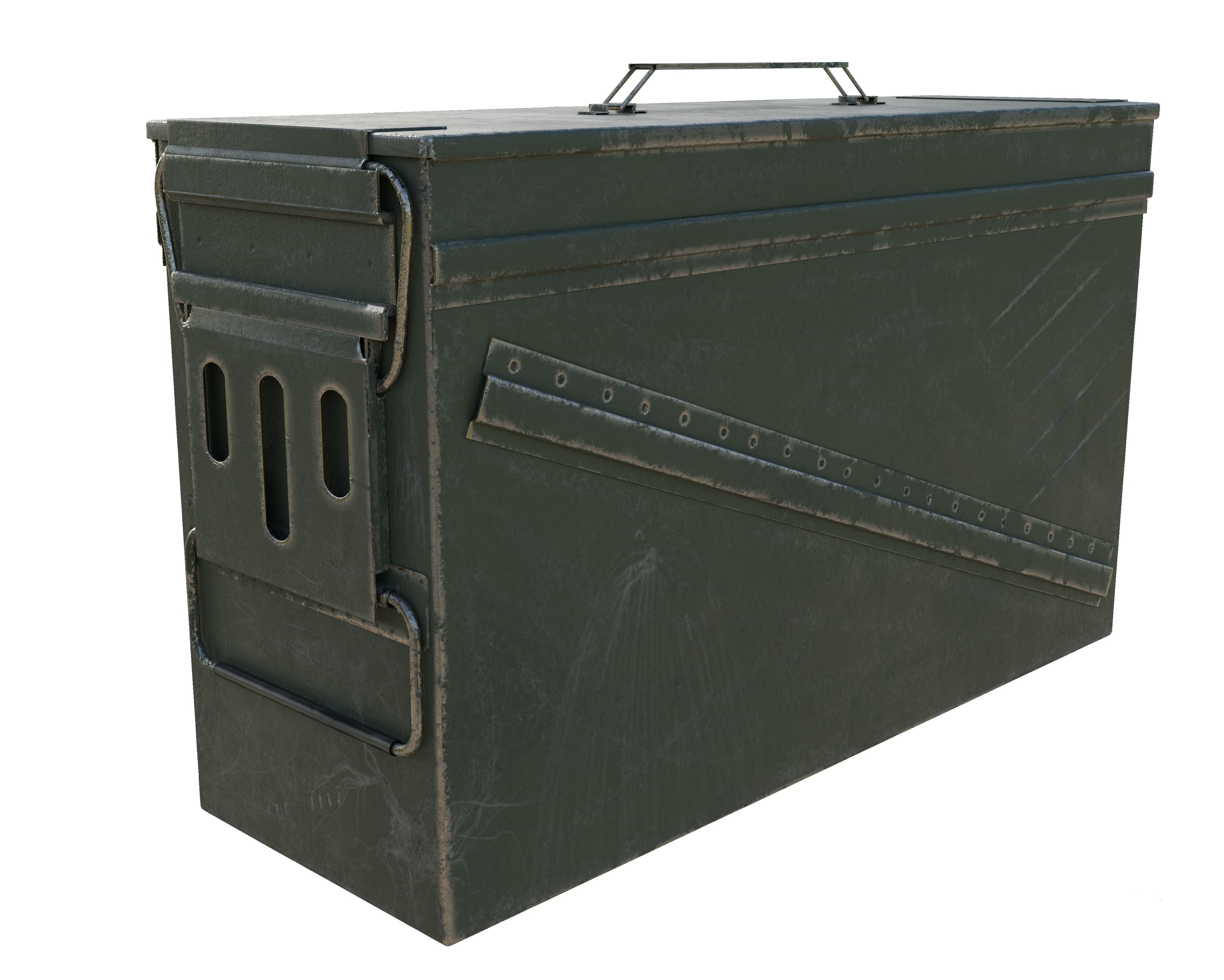 3D Realistic Ammo Box Damaged-Rusty 3D model_3