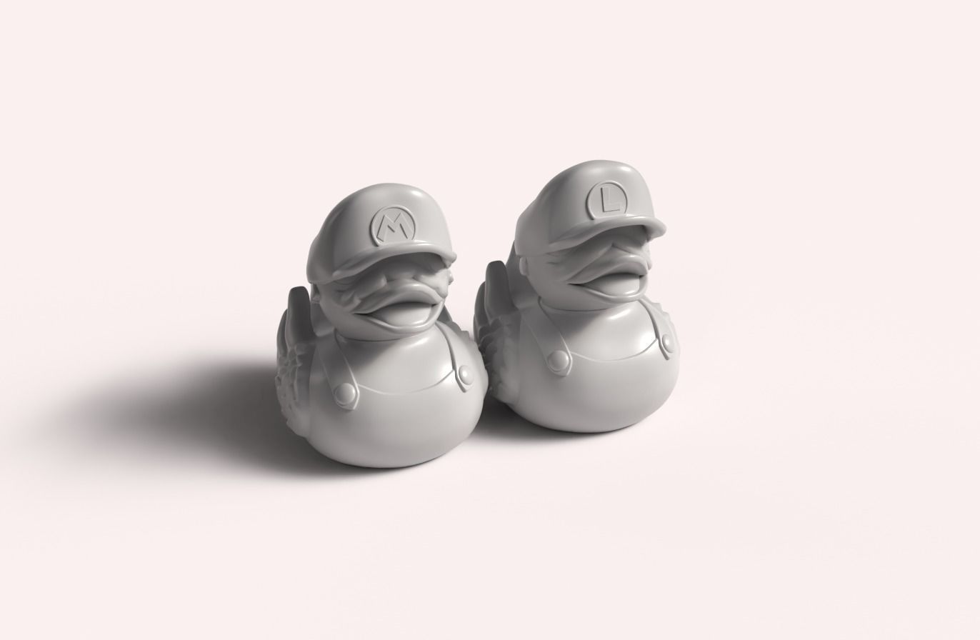 Mario and Luigi  Ducks-  Super Mario Bros  3D print model_1