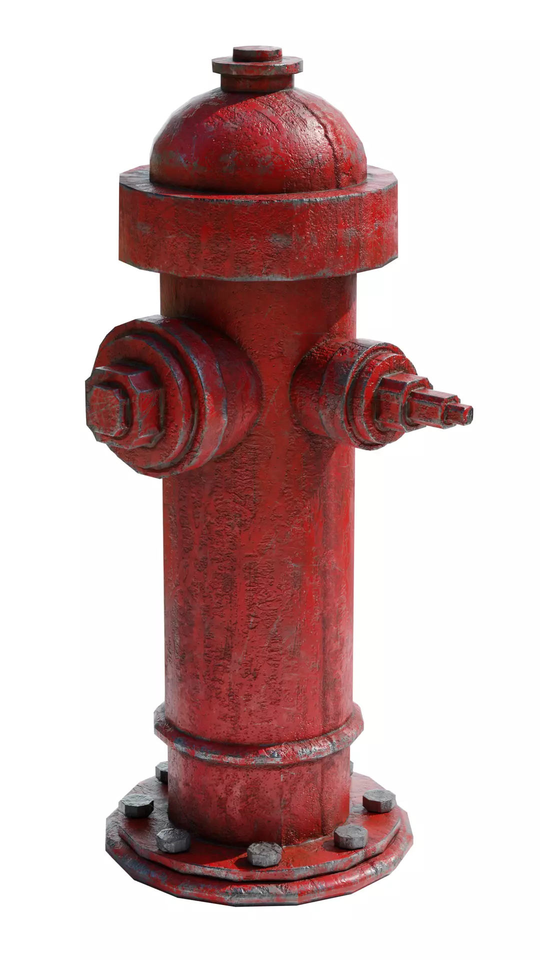 Fire Hydrant Game Ready Low Poly Low-poly 3D model_0