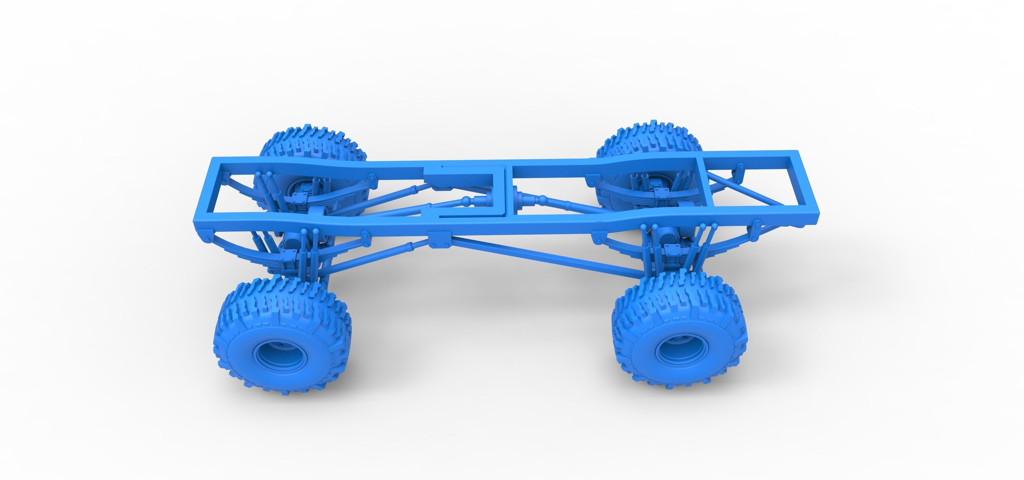 Chassis of Wheel Standing Mega Truck Scale 1 to 25 3D print model_23