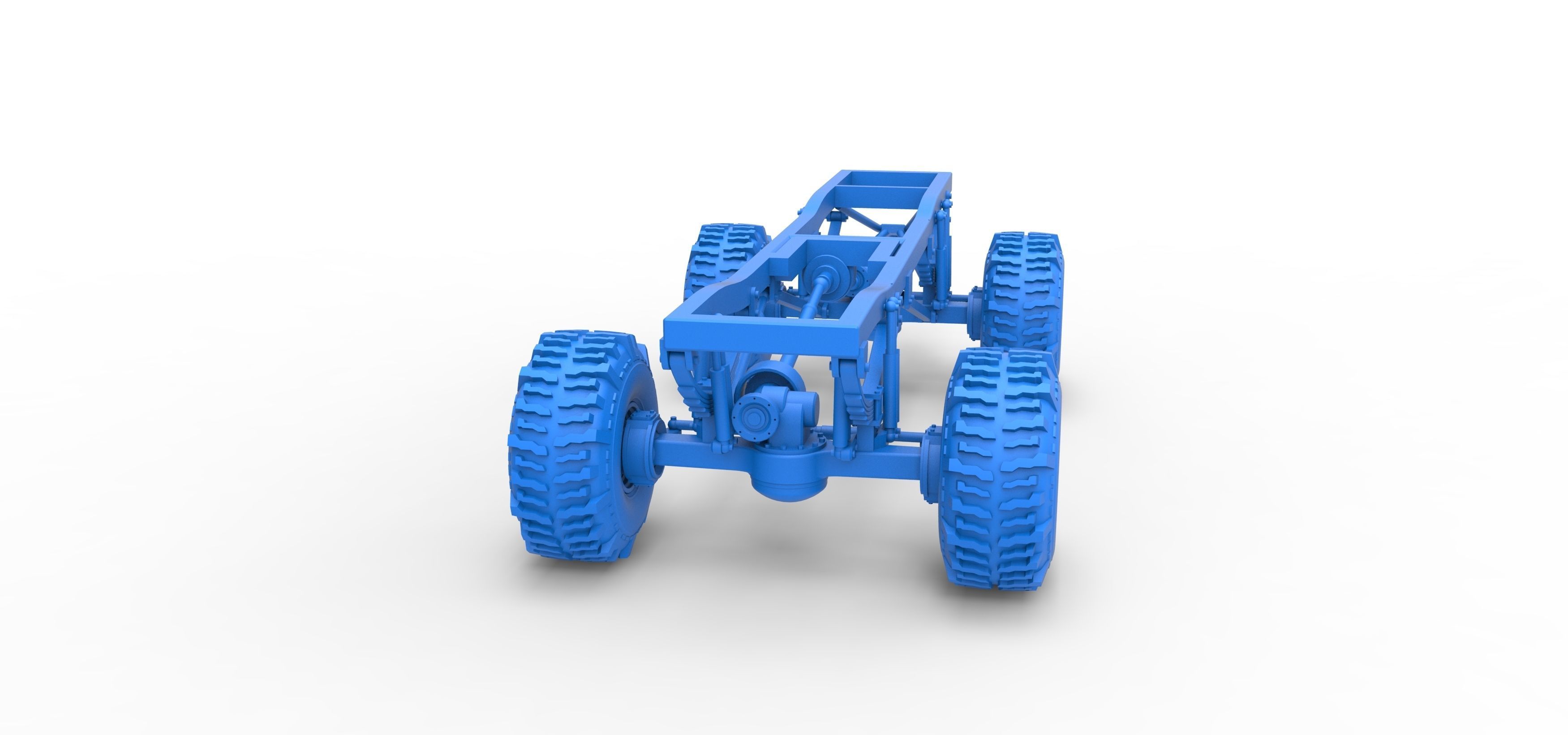 Chassis of Wheel Standing Mega Truck Scale 1 to 25 3D print model_19