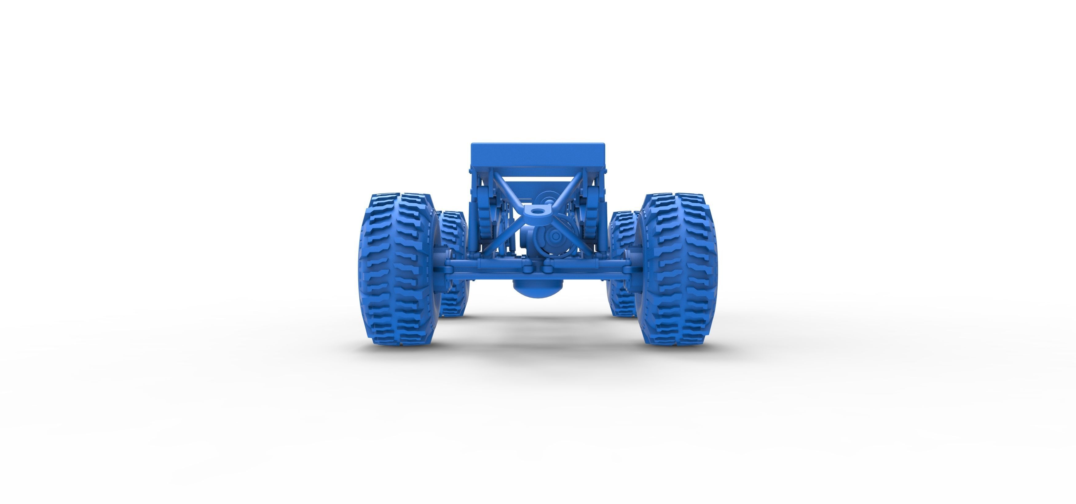 Chassis of Wheel Standing Mega Truck Scale 1 to 25 3D print model_28