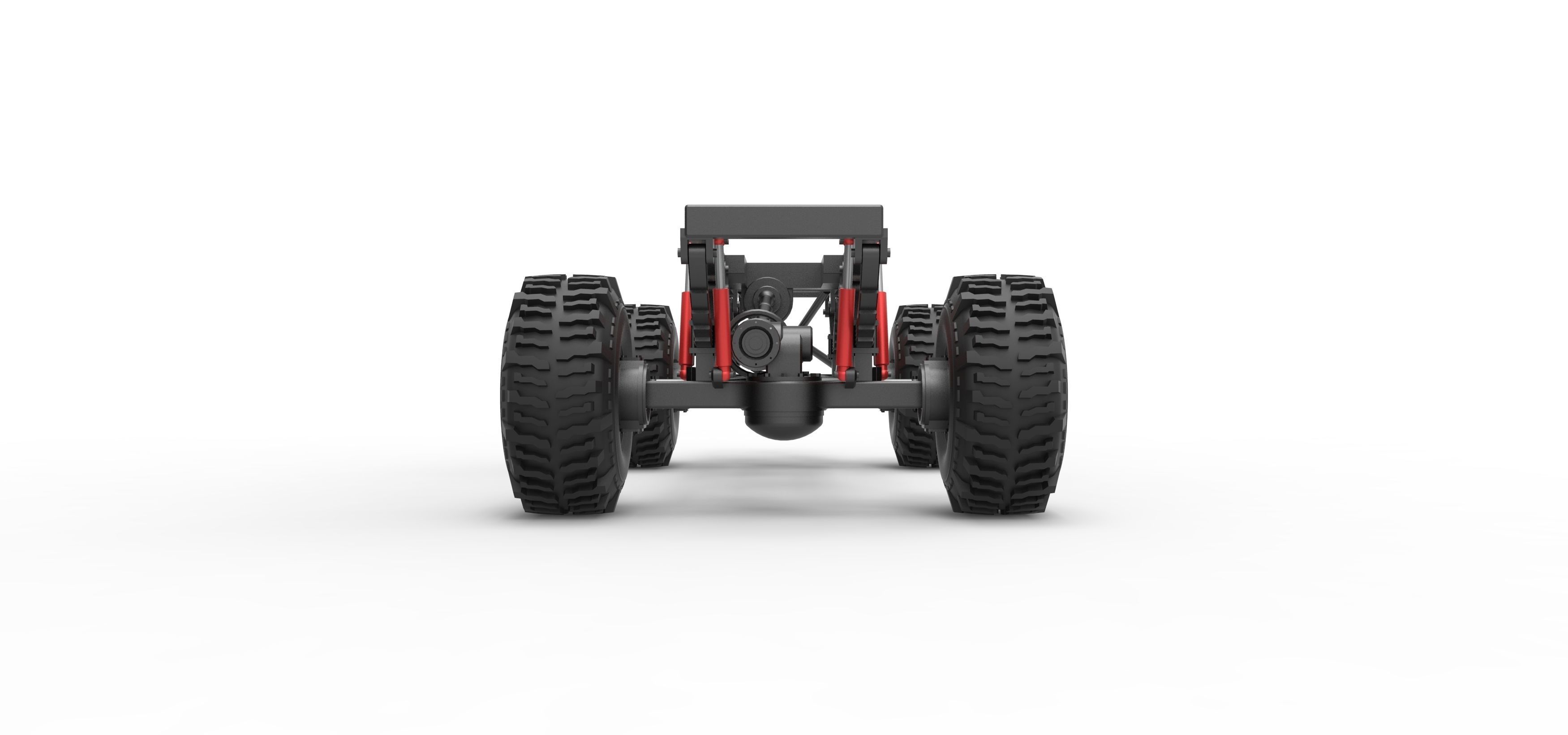 Chassis of Wheel Standing Mega Truck Scale 1 to 25 3D print model_5