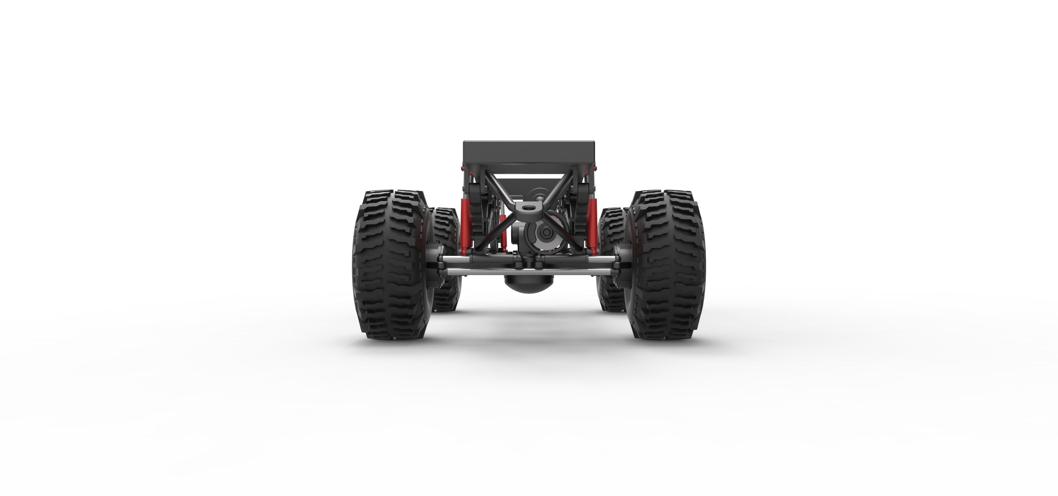 Chassis of Wheel Standing Mega Truck Scale 1 to 25 3D print model_13