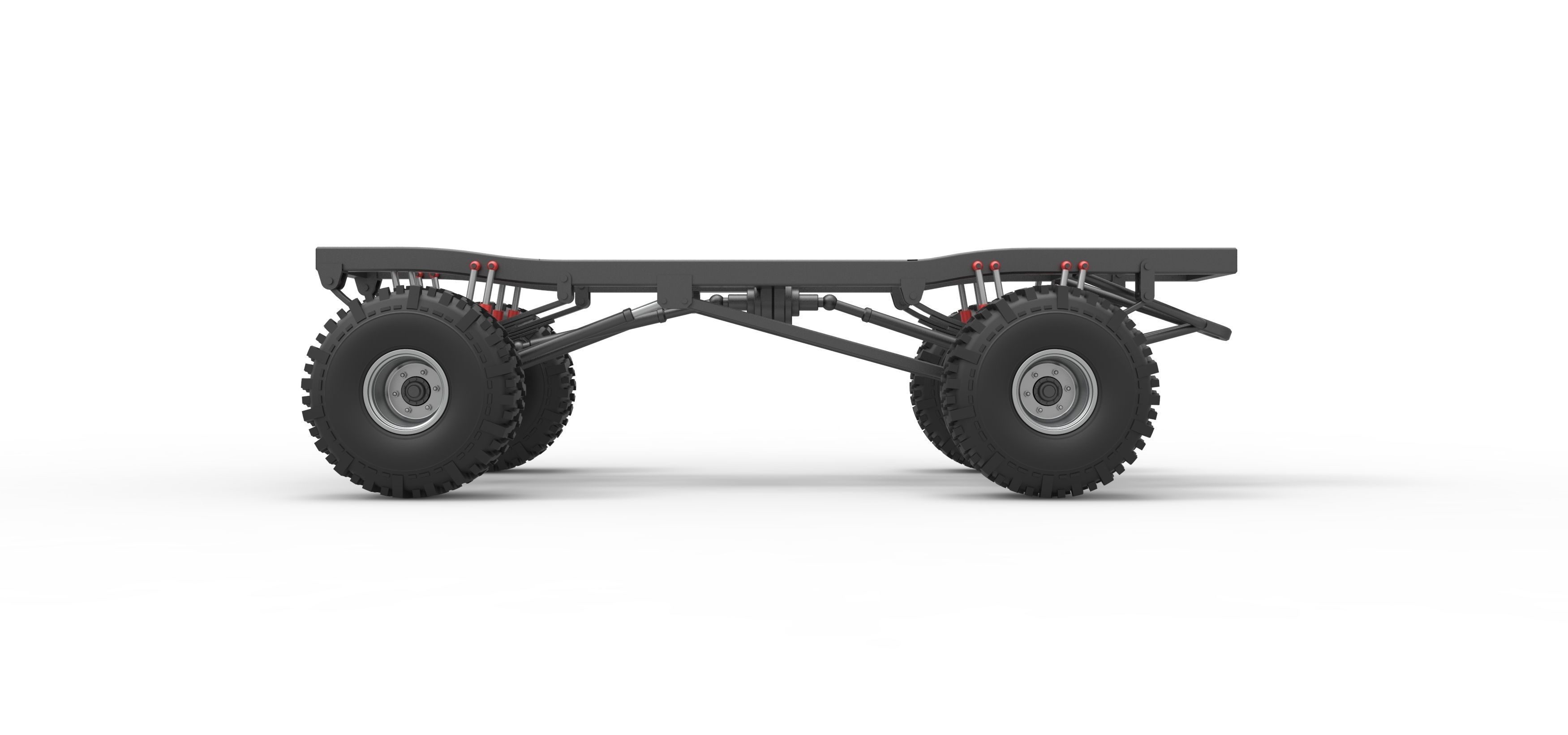 Chassis of Wheel Standing Mega Truck Scale 1 to 25 3D print model_7