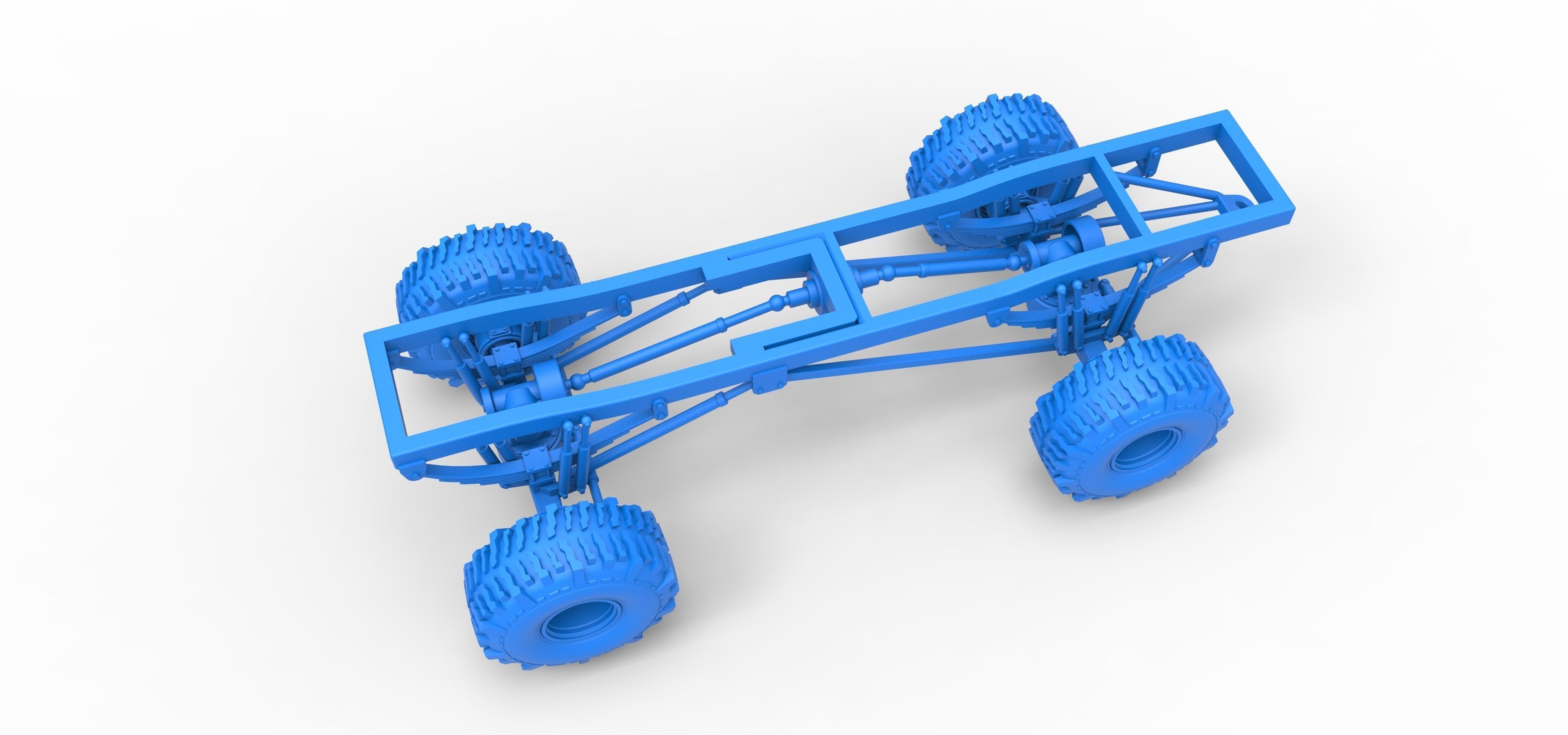 Chassis of Wheel Standing Mega Truck Scale 1 to 25 3D print model_18