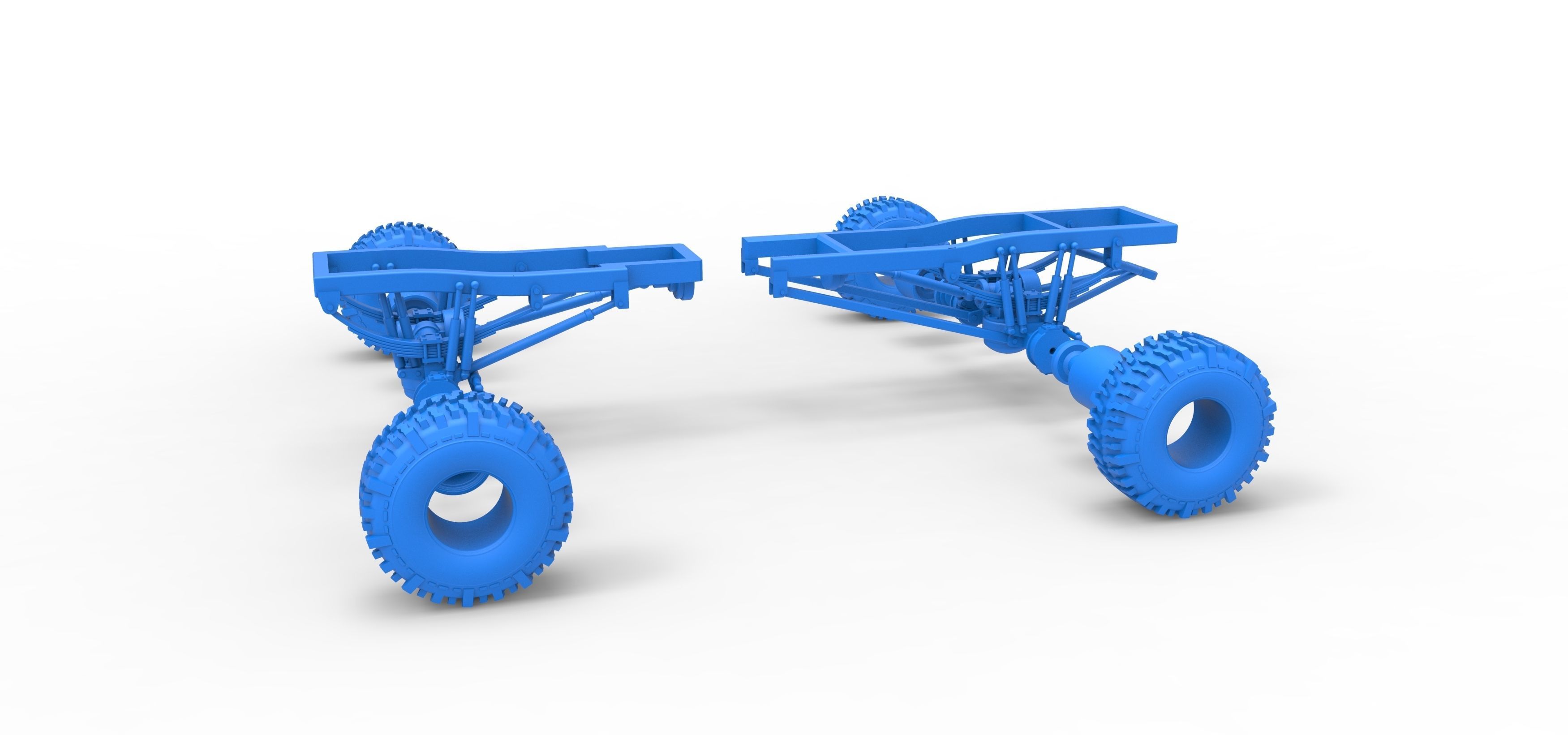 Chassis of Wheel Standing Mega Truck Scale 1 to 25 3D print model_30